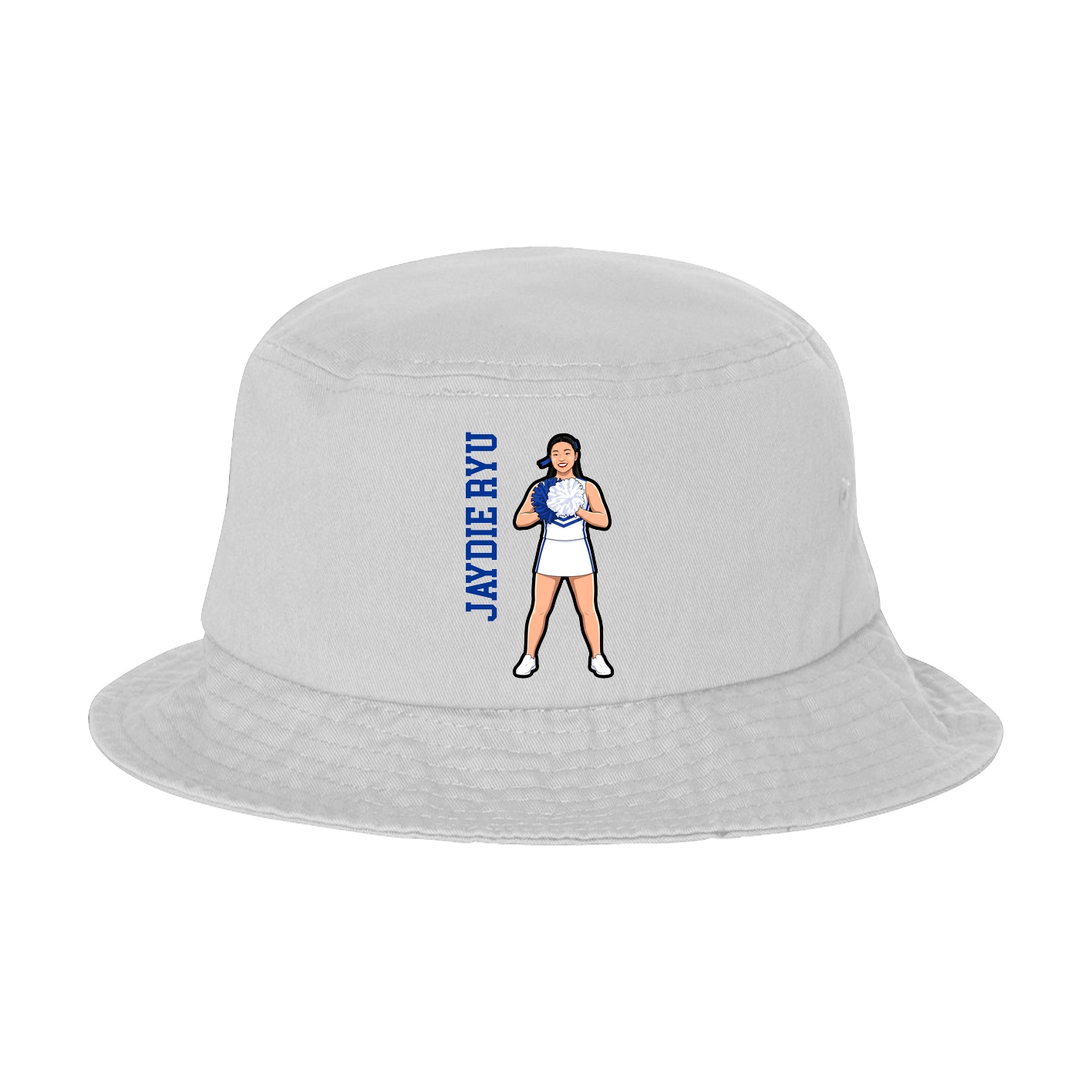 Bucket Cap — Name Vertical in White