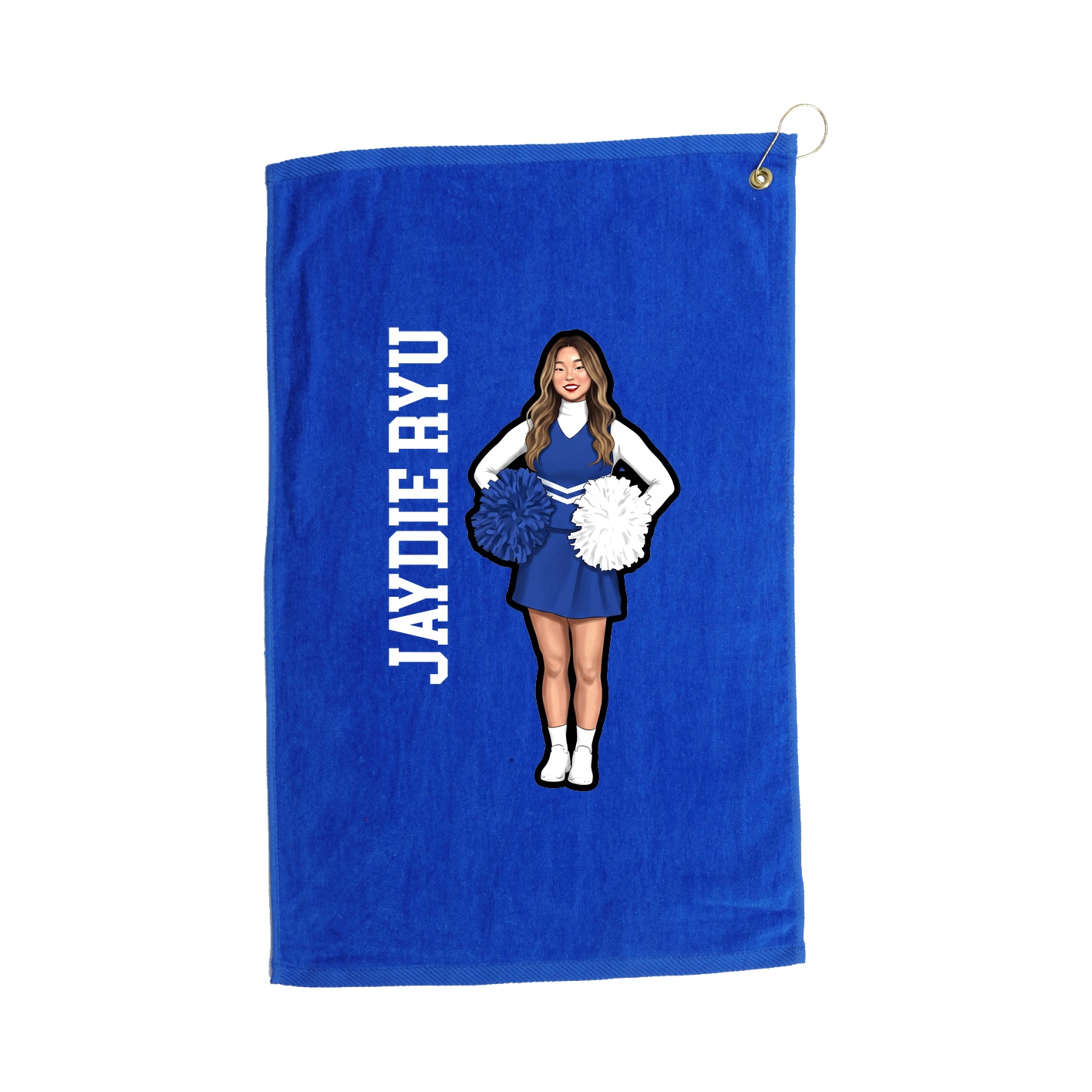 Golf Towel — Name Vertical in Royal