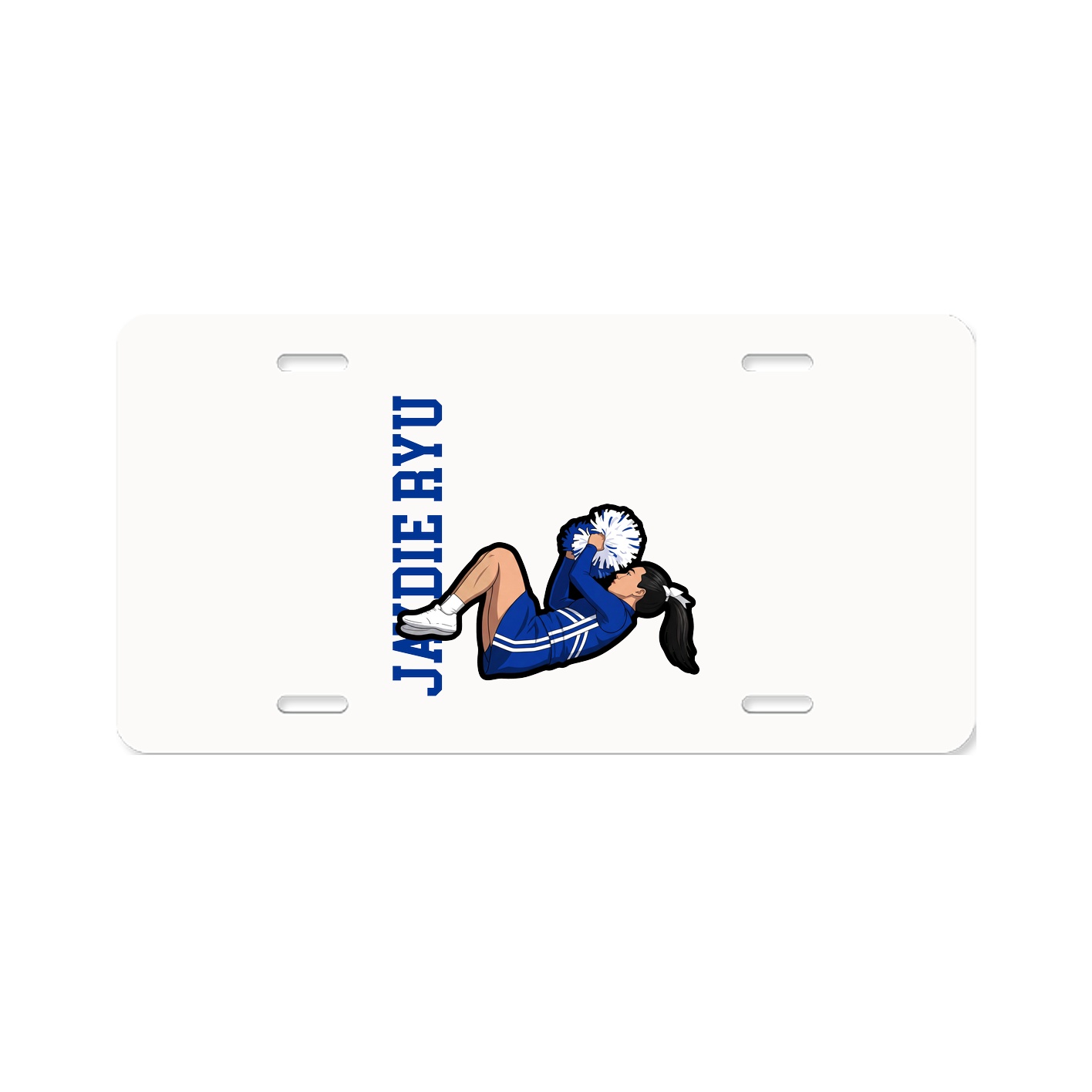 License Plate — Name Vertical in Classic