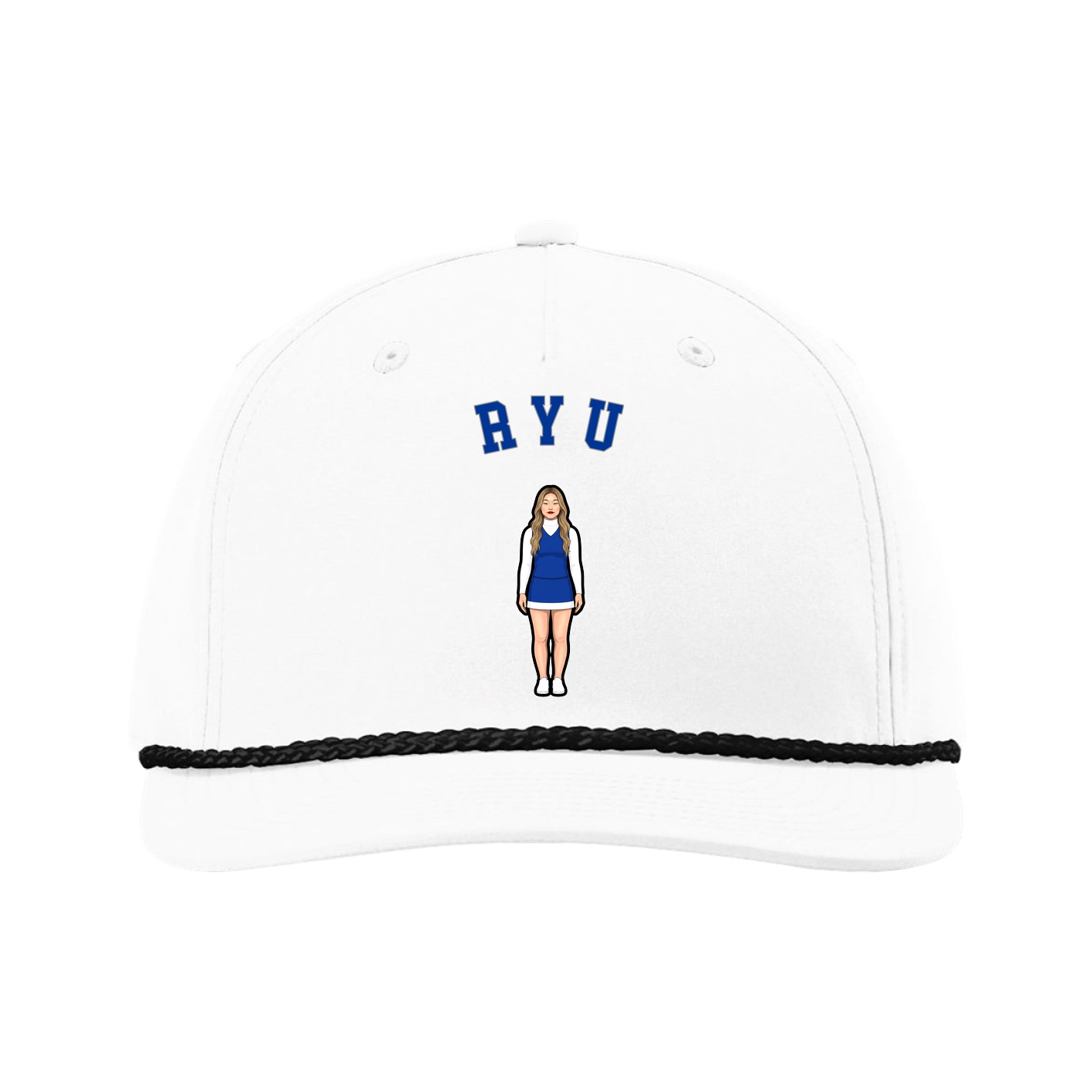 Five-Panel Classic Rope Cap — Shirsey Arch in White