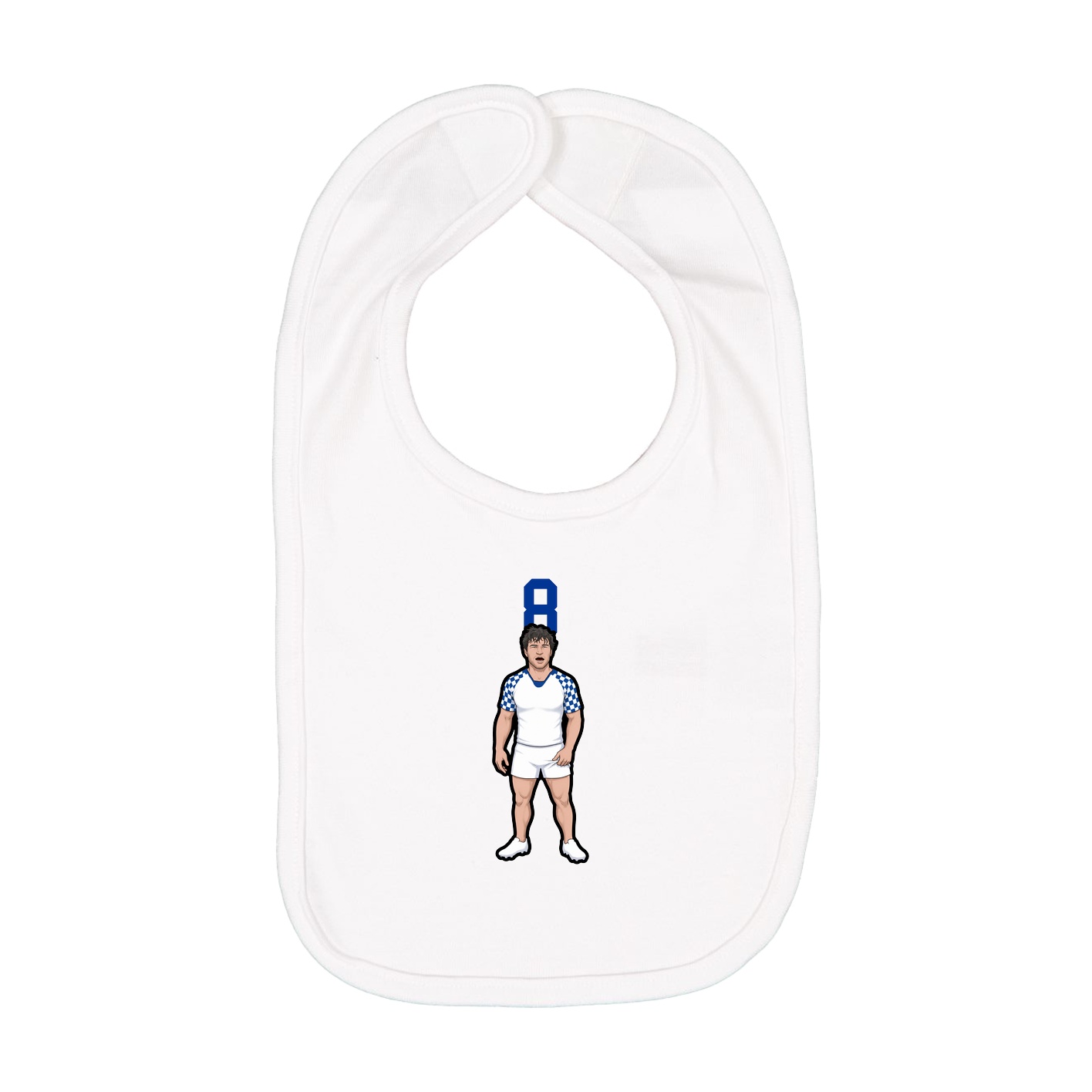 Infant Bib — Number Top in White