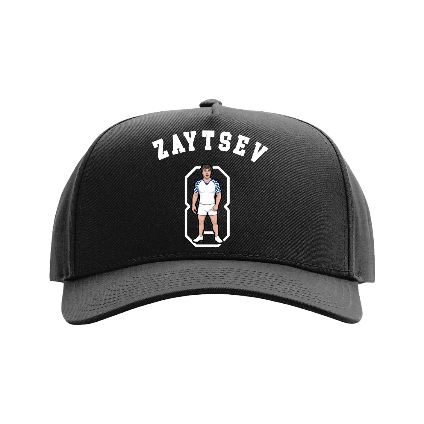 Full Fabric Five-Panel Champ Cap — Shirsey Arch in Black