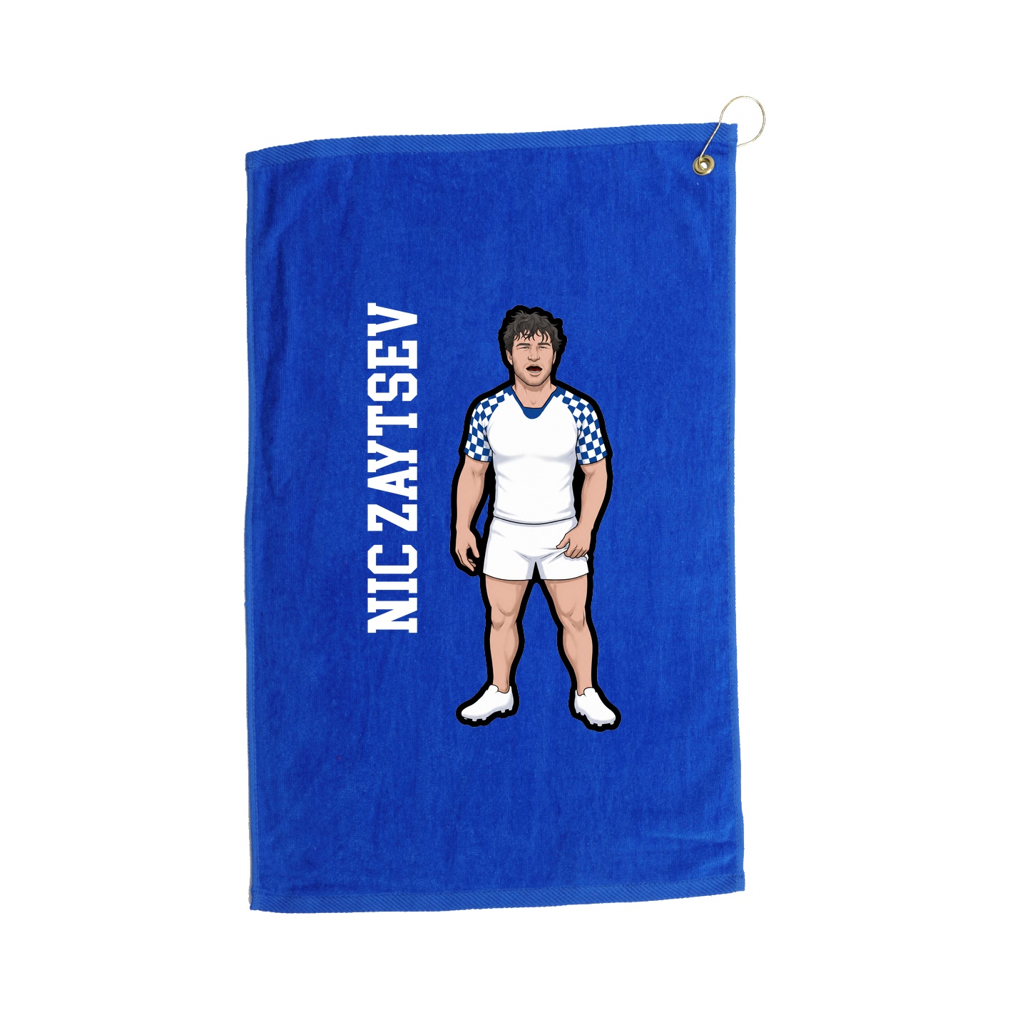 Golf Towel — Name Vertical in Royal