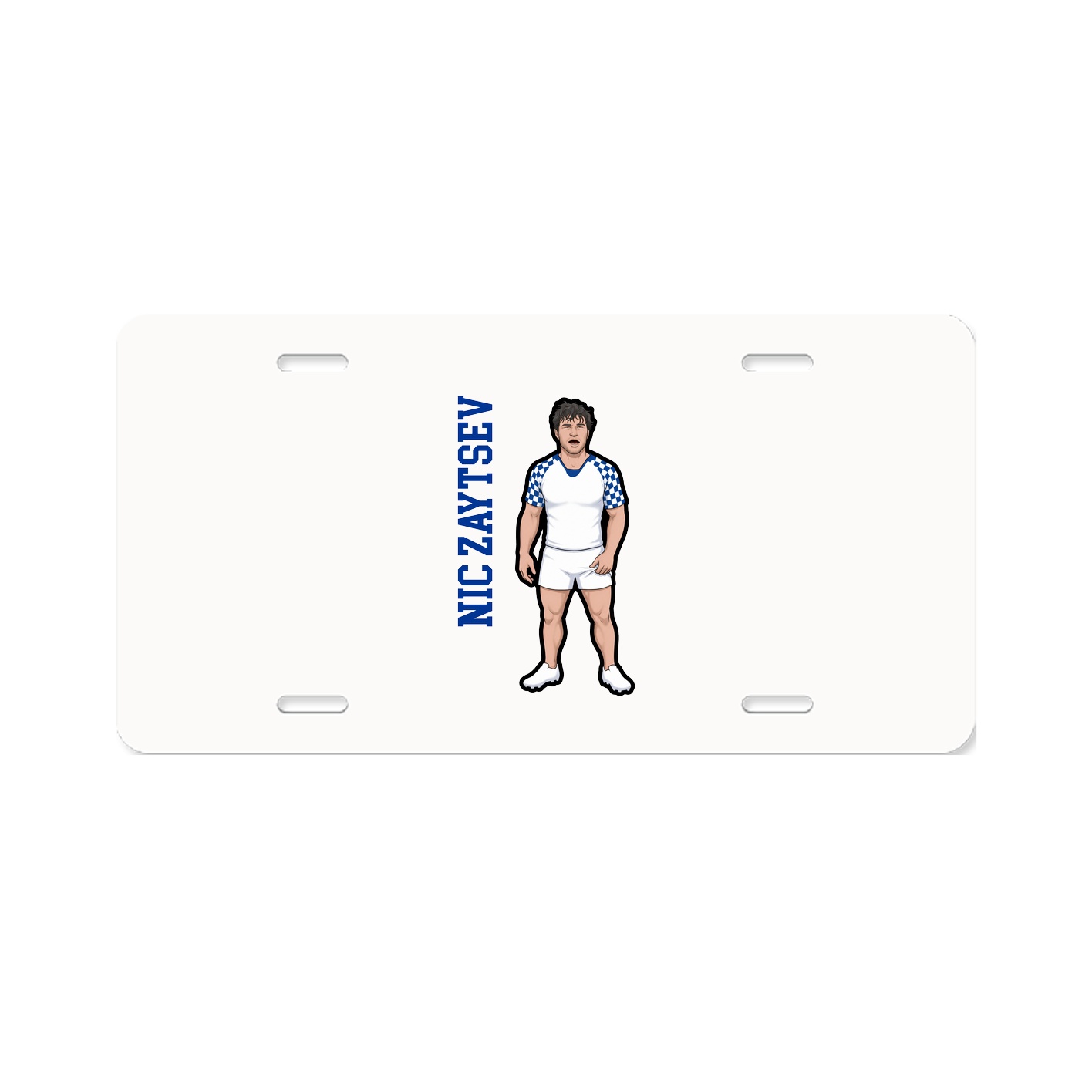 License Plate — Name Vertical in Classic