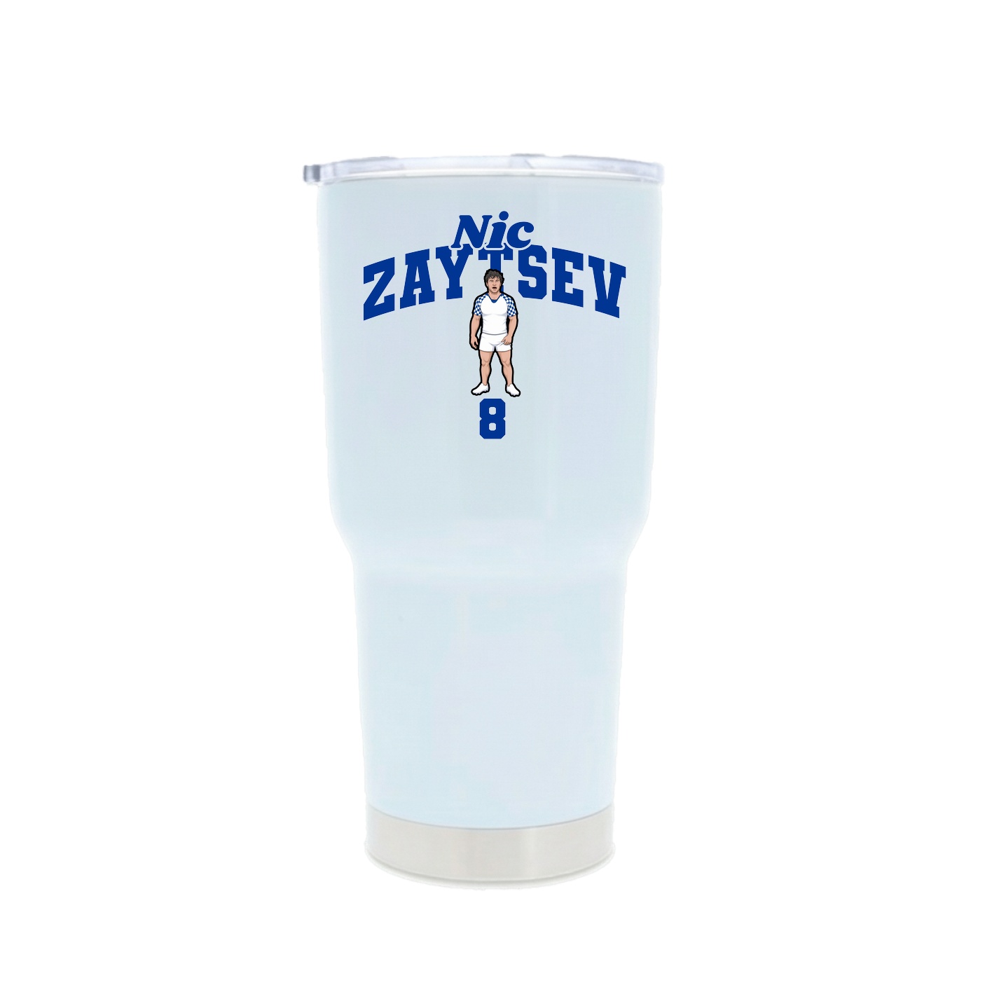 30oz Stainless Steel Tumbler — Signature Arch in White