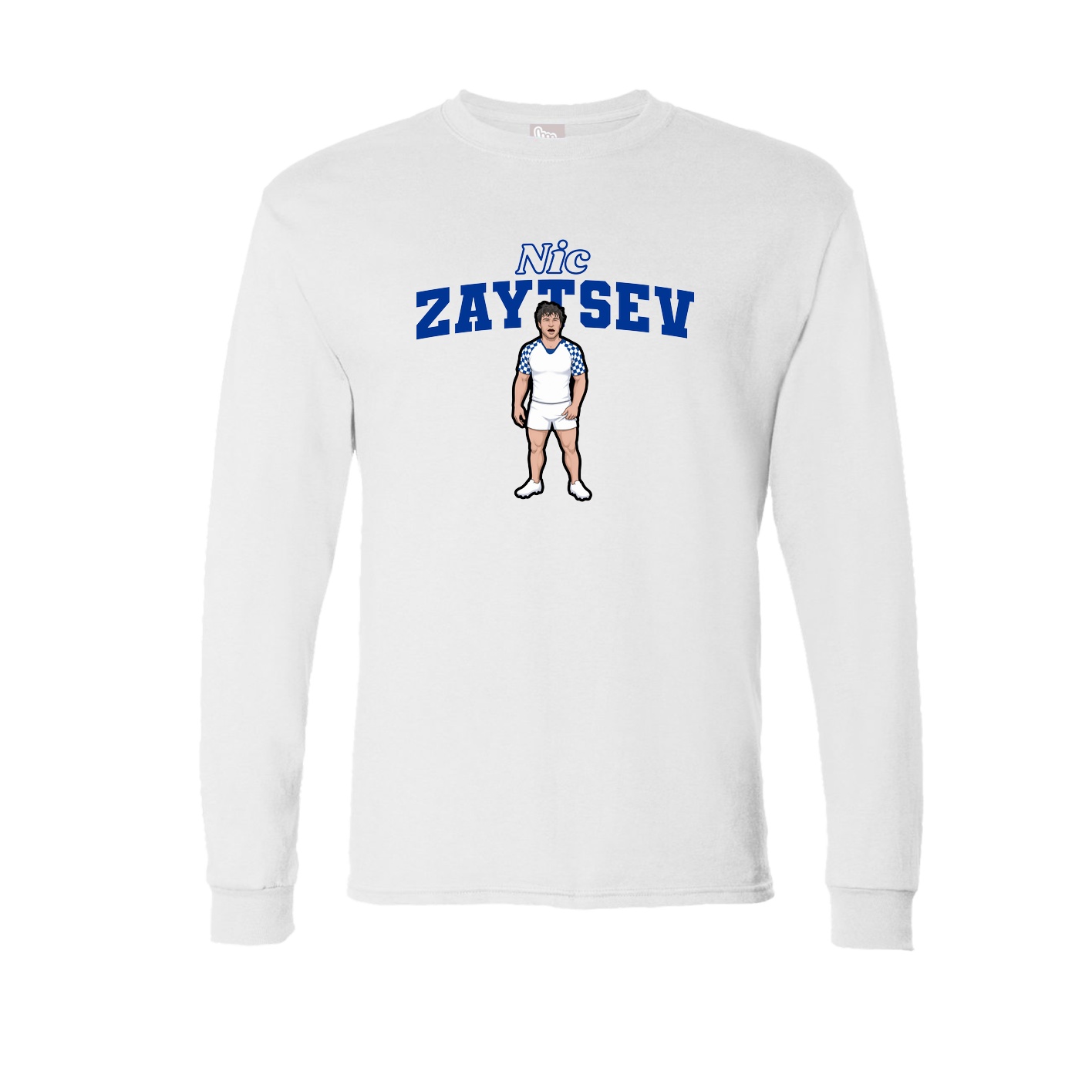 Long Sleeve Tee — Name Arch in White