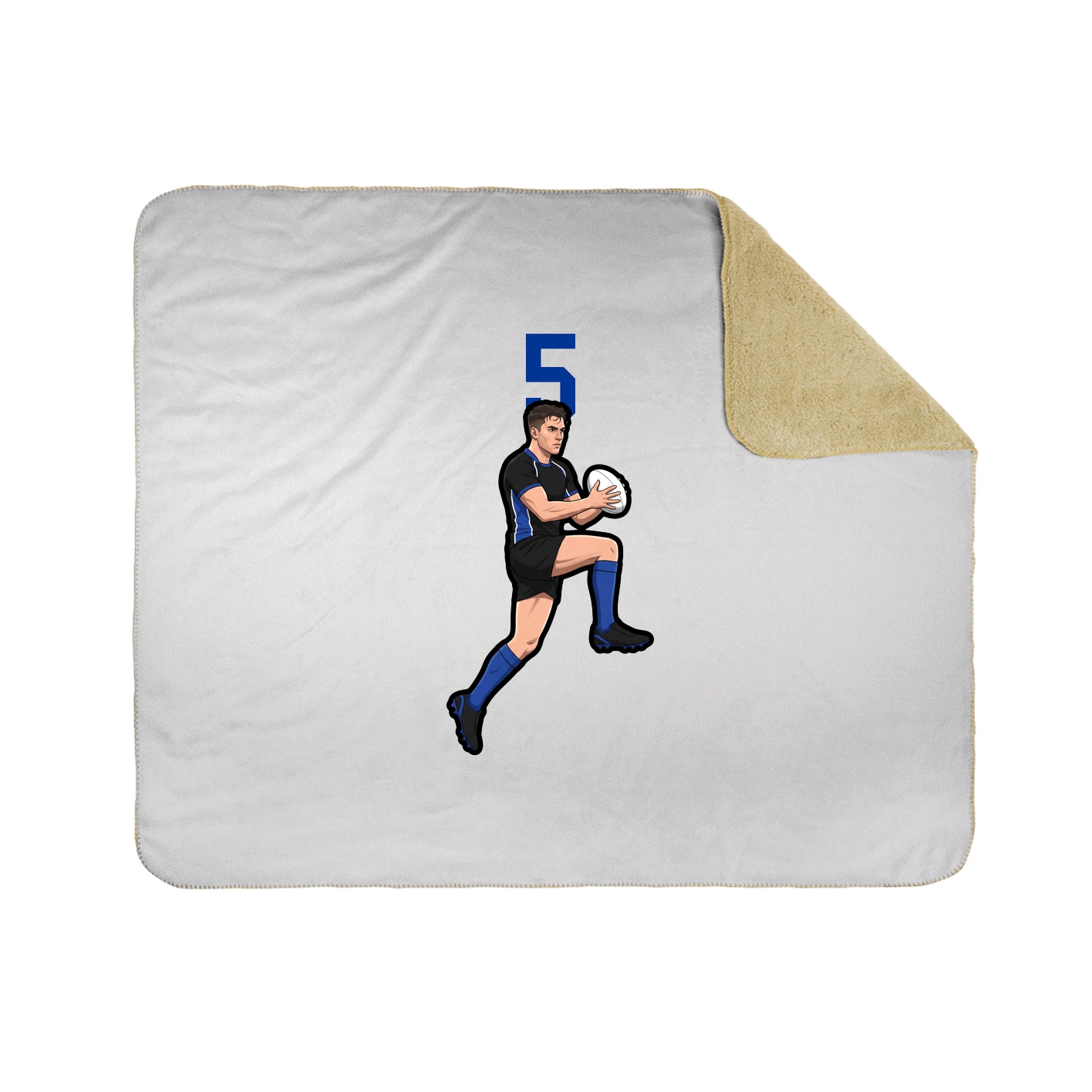 Throw Blanket — Number Top in White
