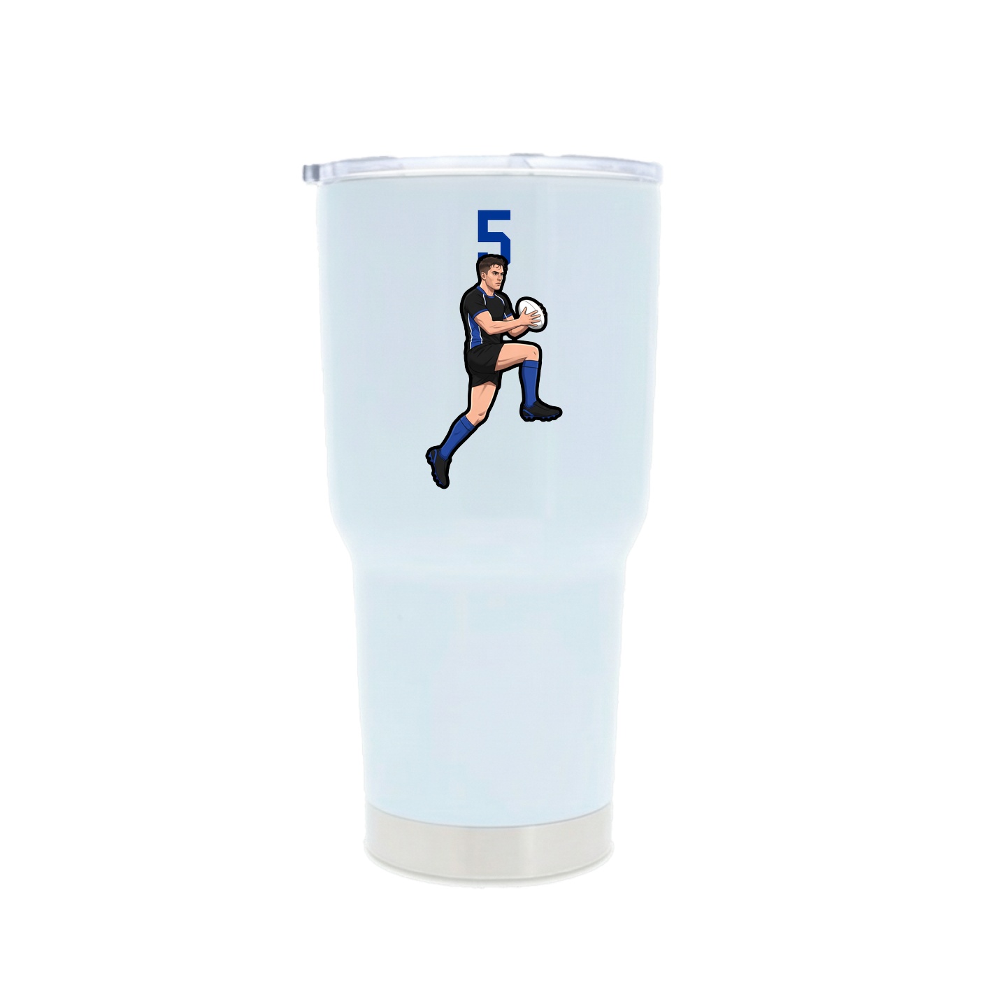 30oz Stainless Steel Tumbler — Number Top in White