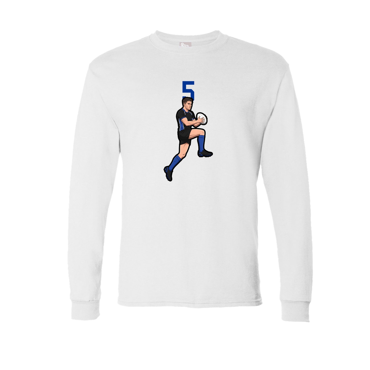 Long Sleeve Tee — Number Top in White
