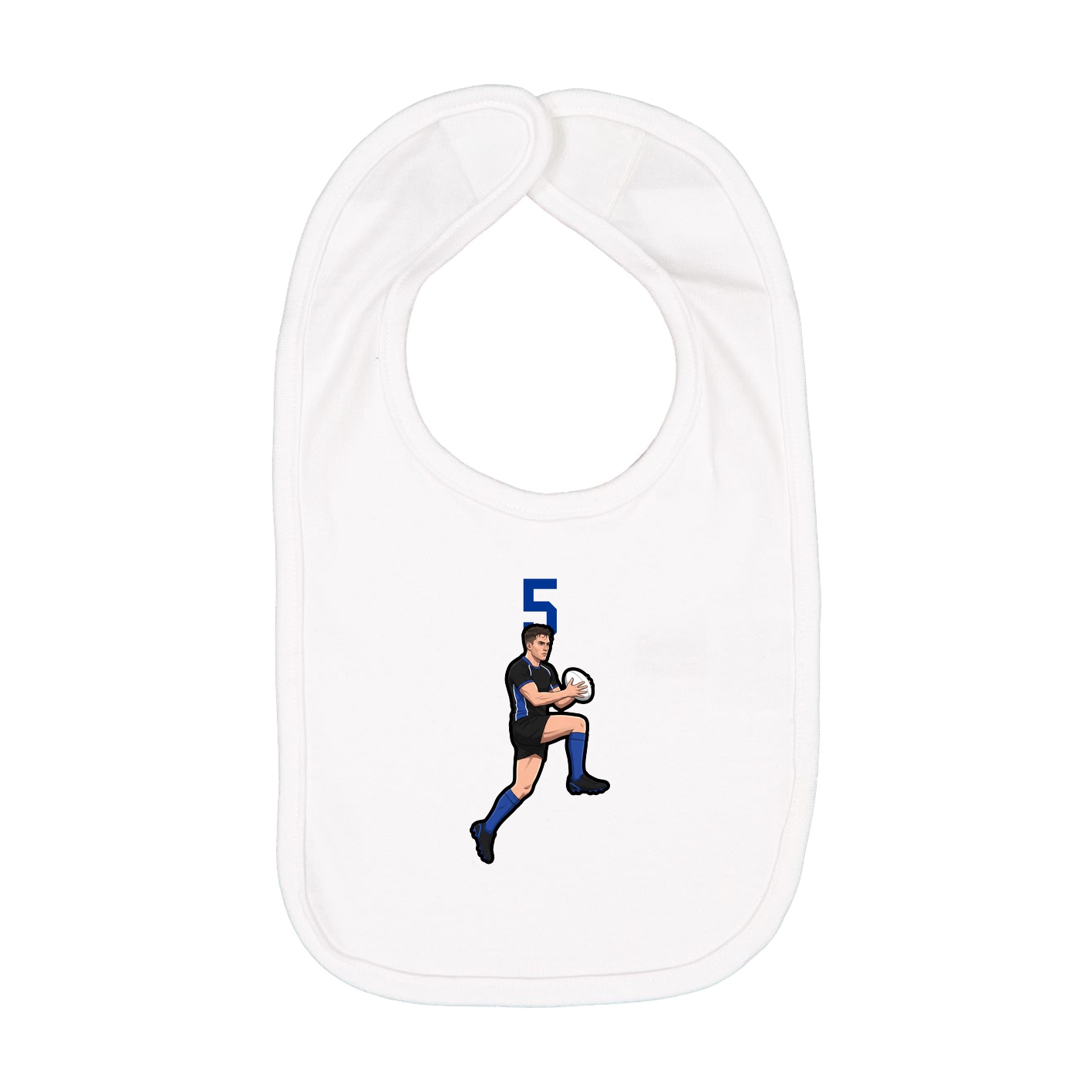 Infant Bib — Number Top in White