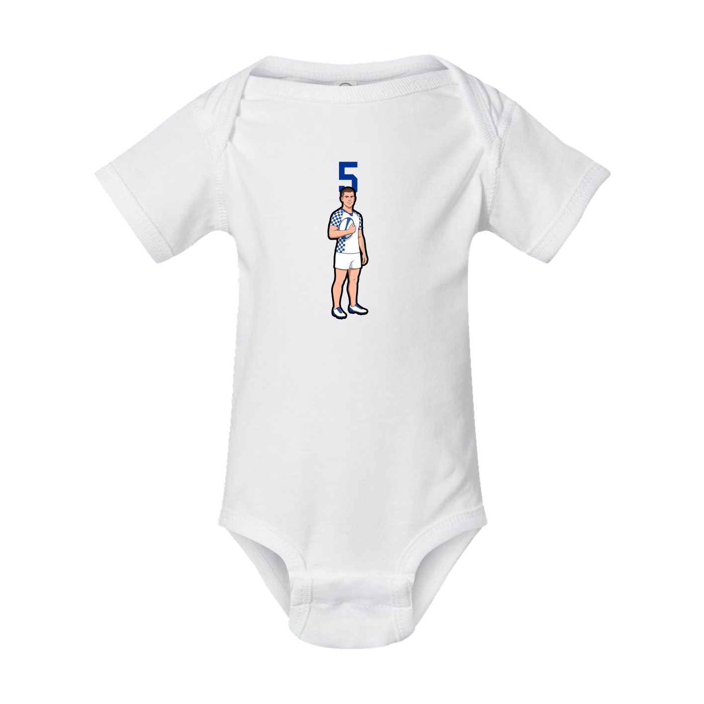 Baby Onesie — Number Top in White