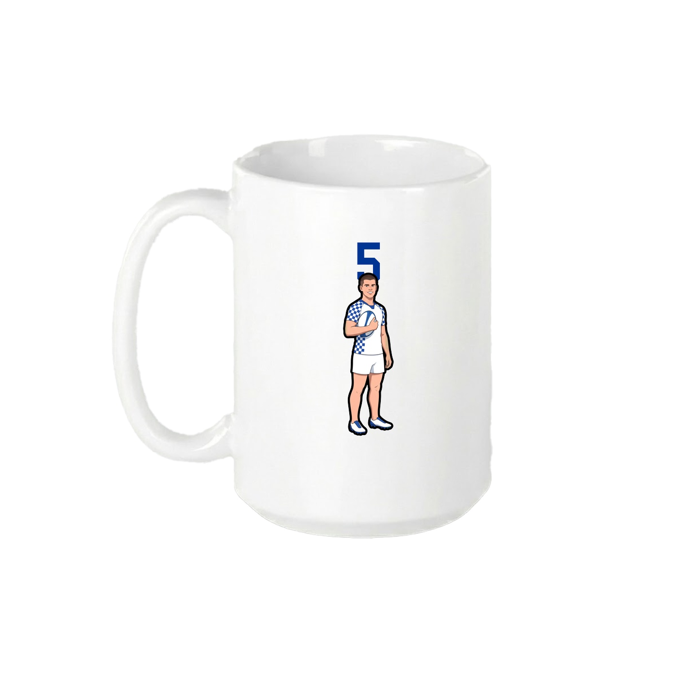 15oz Coffee Mug — Number Top in White