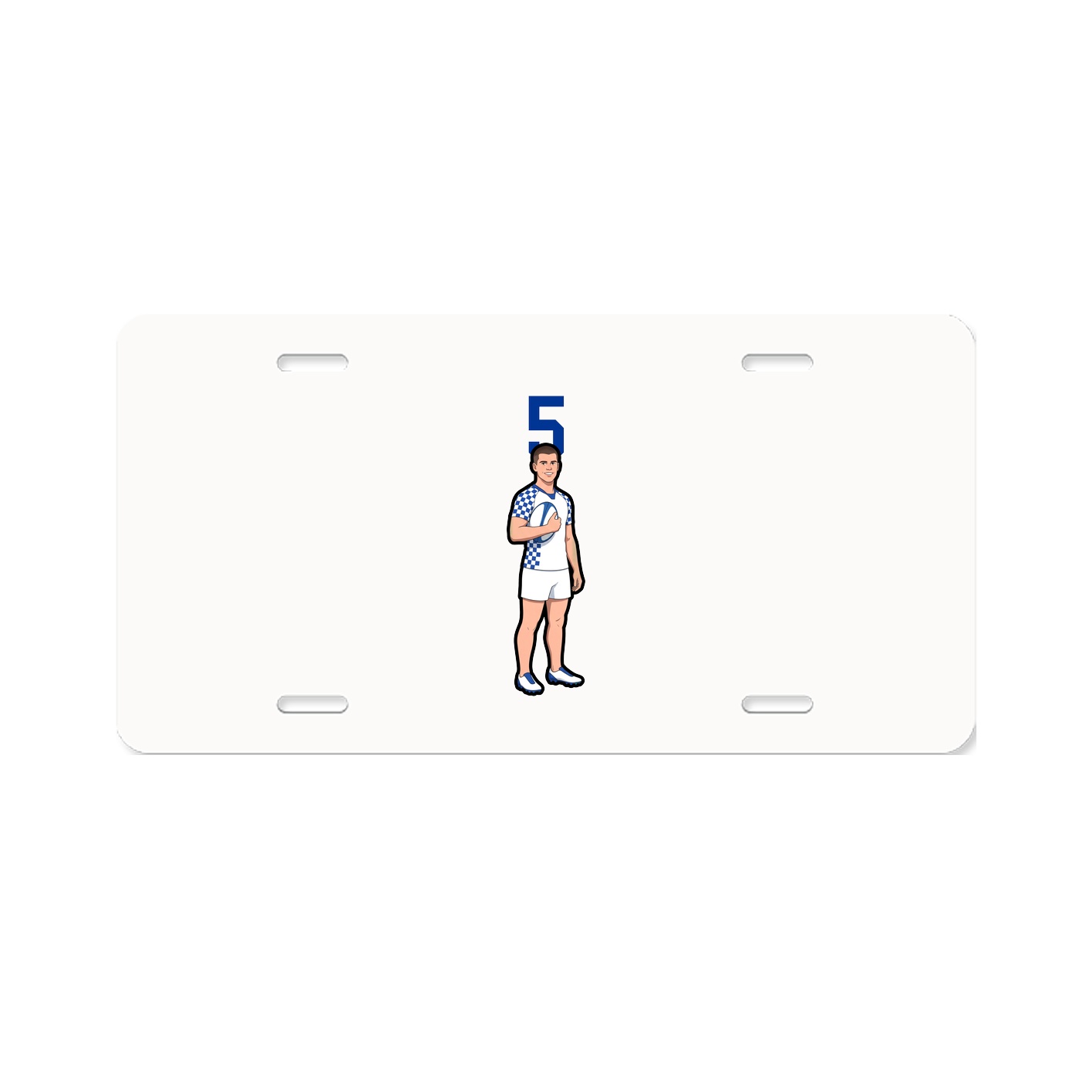 License Plate — Number Top in Classic
