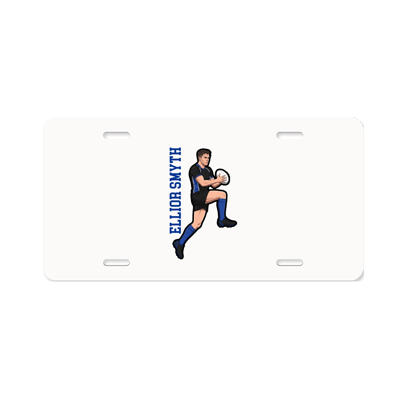 License Plate — Name Vertical in Classic