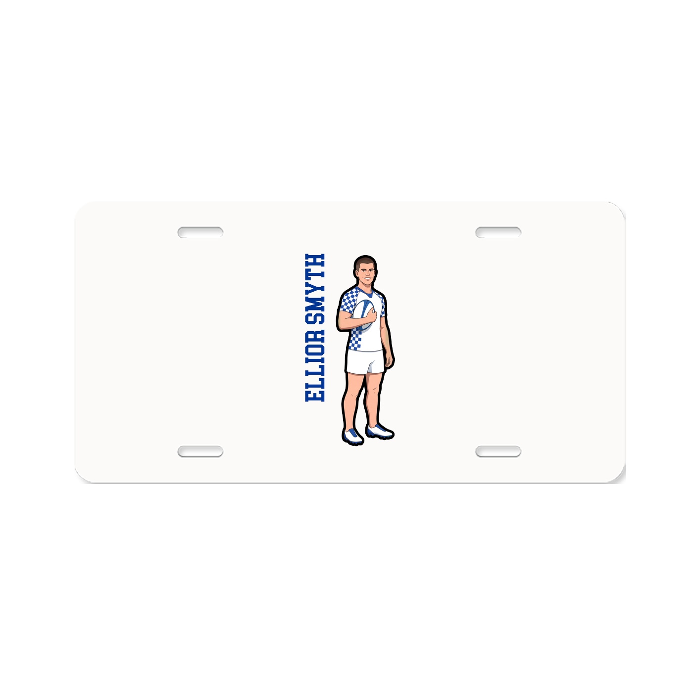 License Plate — Name Vertical in Classic