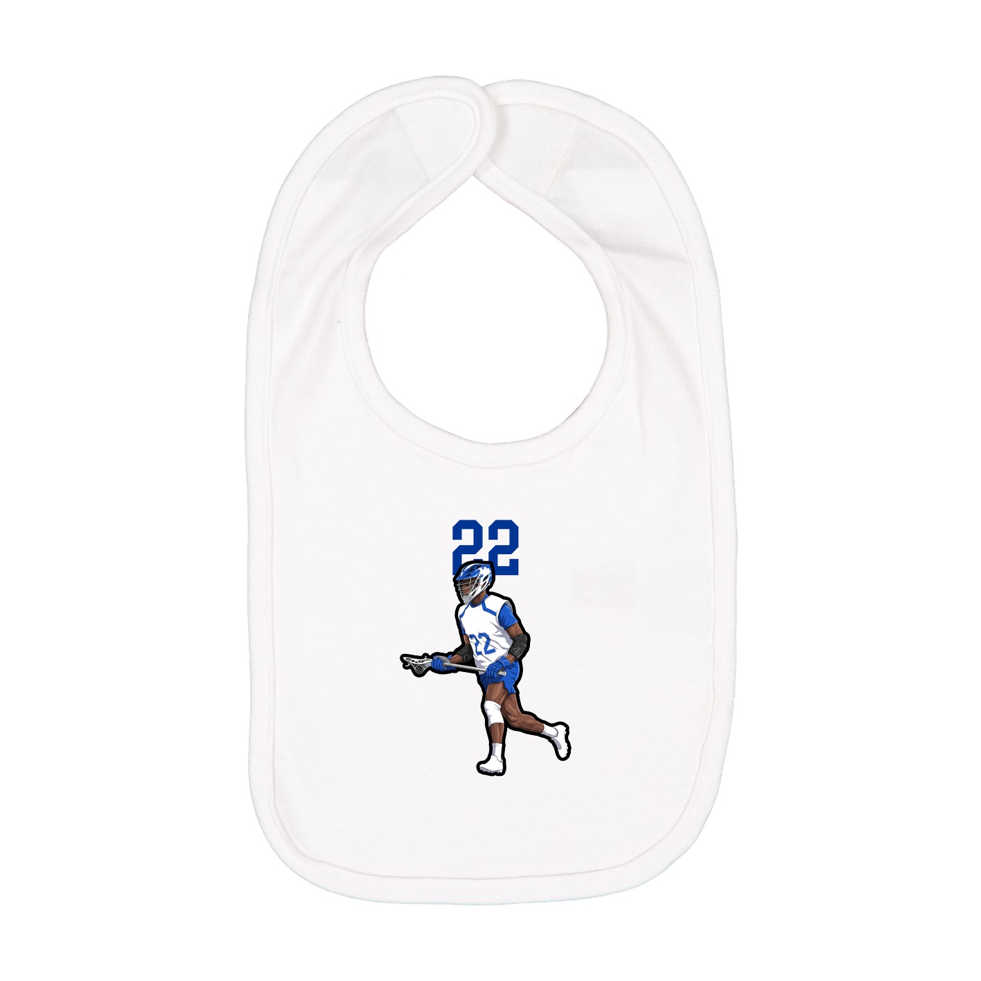 Infant Bib — Number Top in White