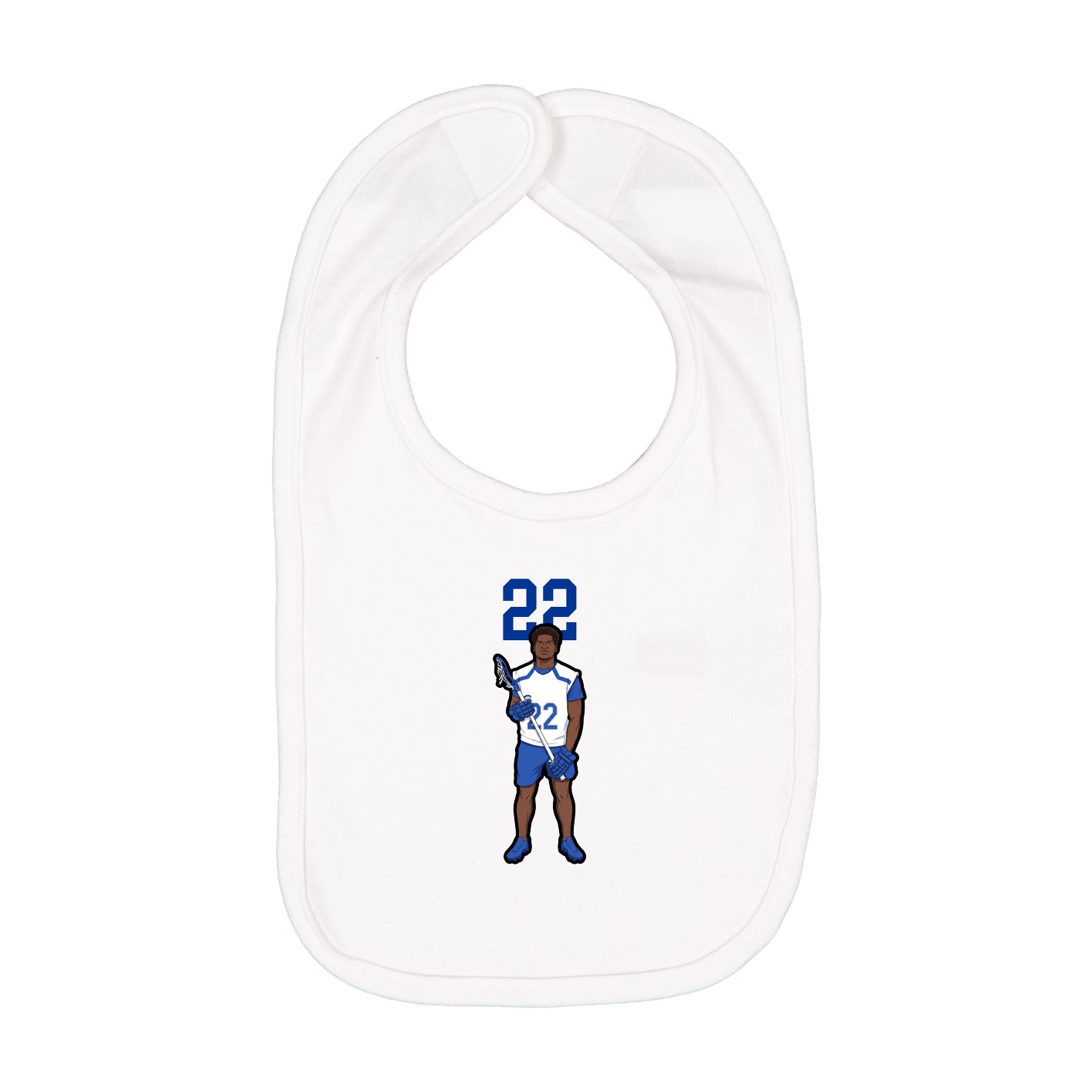 Infant Bib — Number Top in White