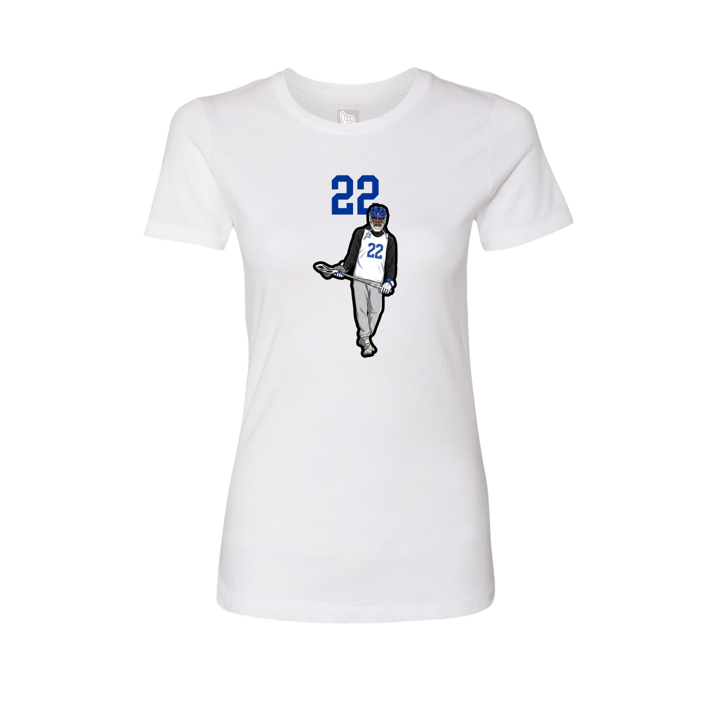 Fitted Women's Tee — Number Top in White
