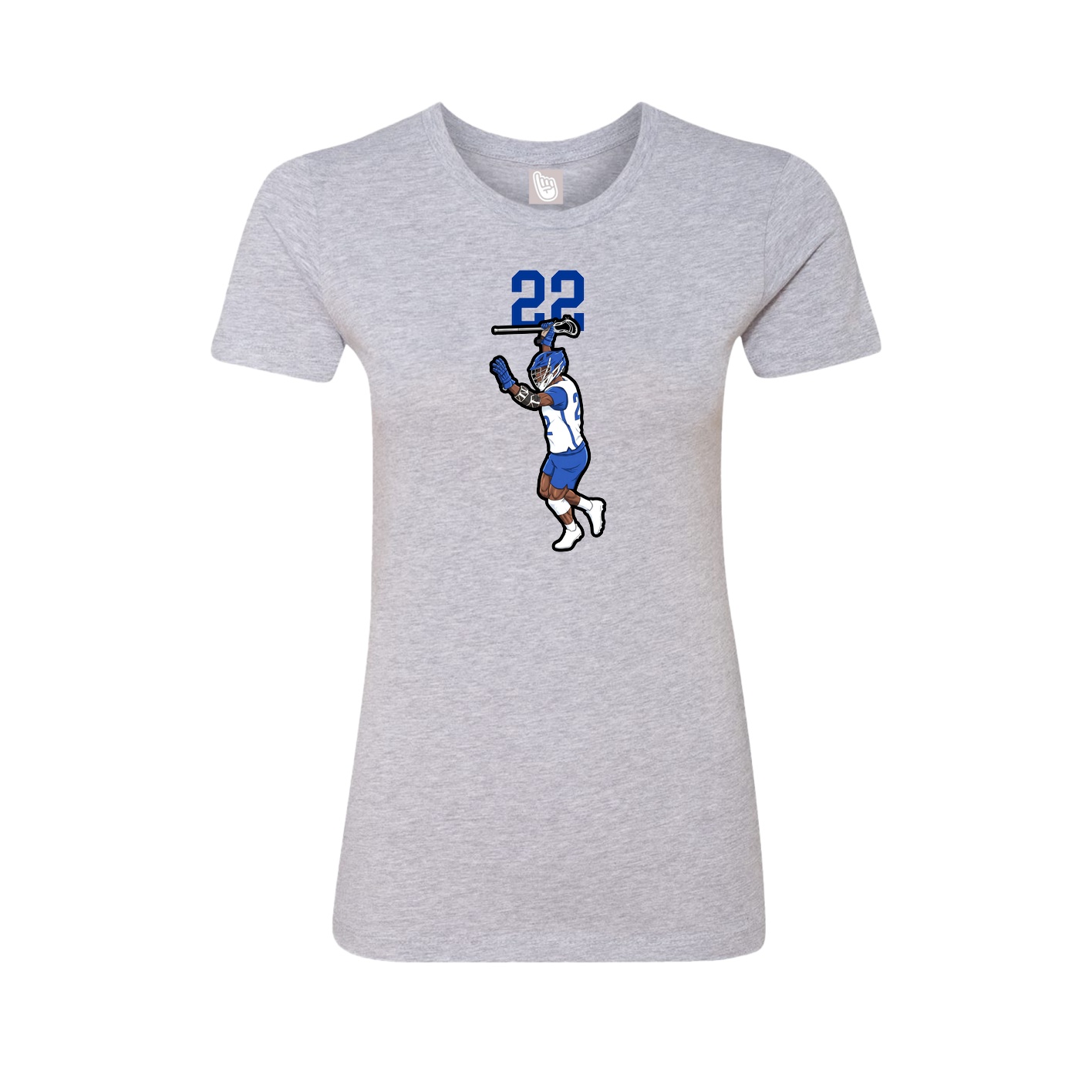 Fitted Women's Tee — Number Top in Grey