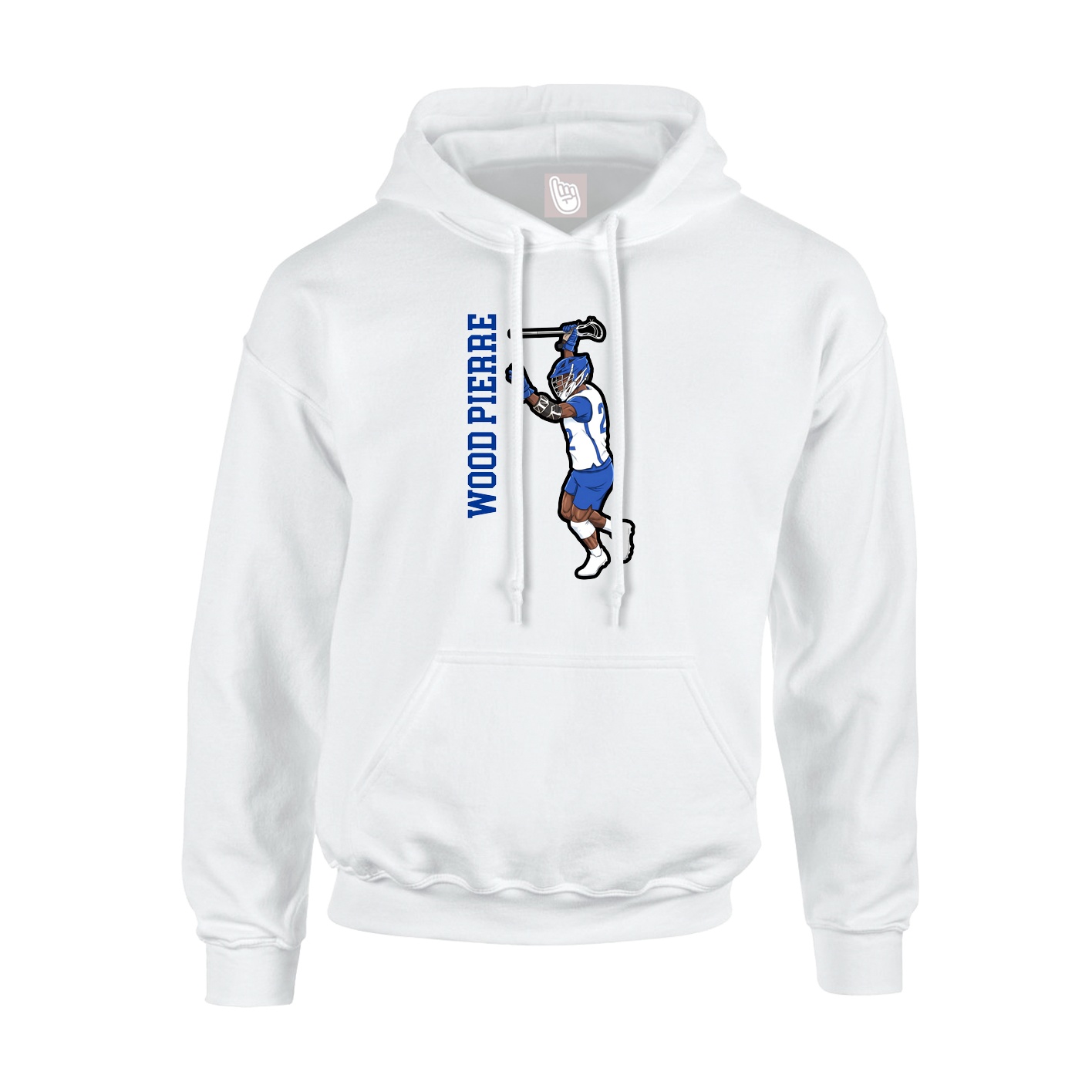 Hoodie — Name Vertical in White