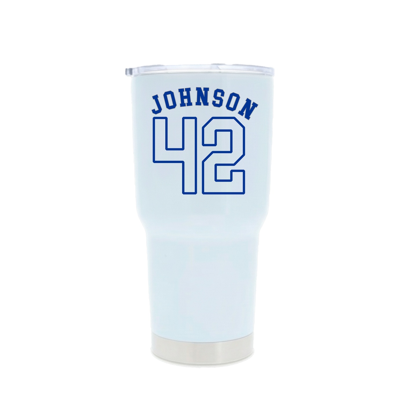 30oz Stainless Steel Tumbler — Shirsey Arch in White