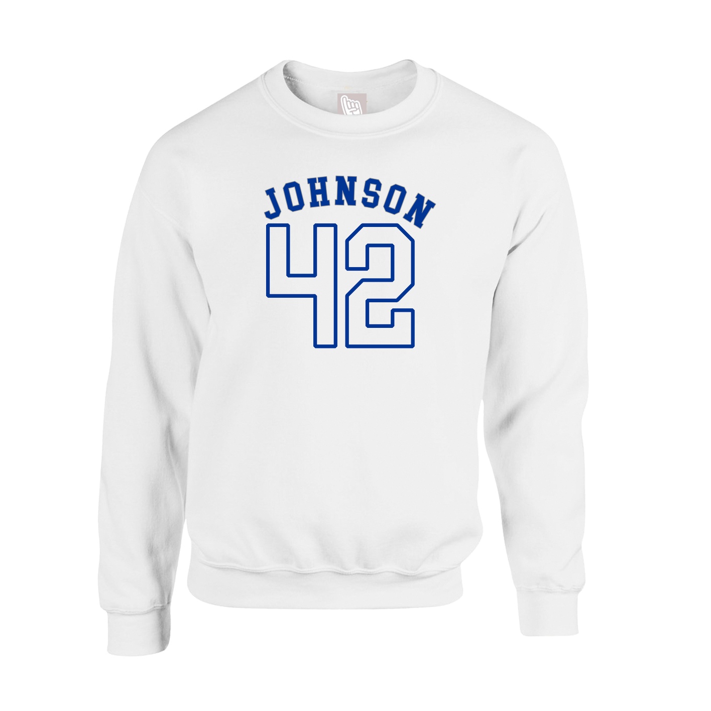 Fleece Crew — Shirsey Arch in White