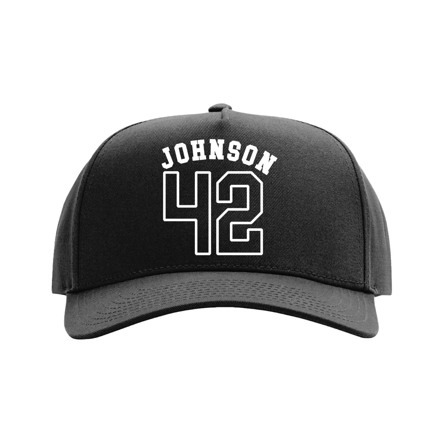 Full Fabric Five-Panel Champ Cap — Shirsey Arch in Black