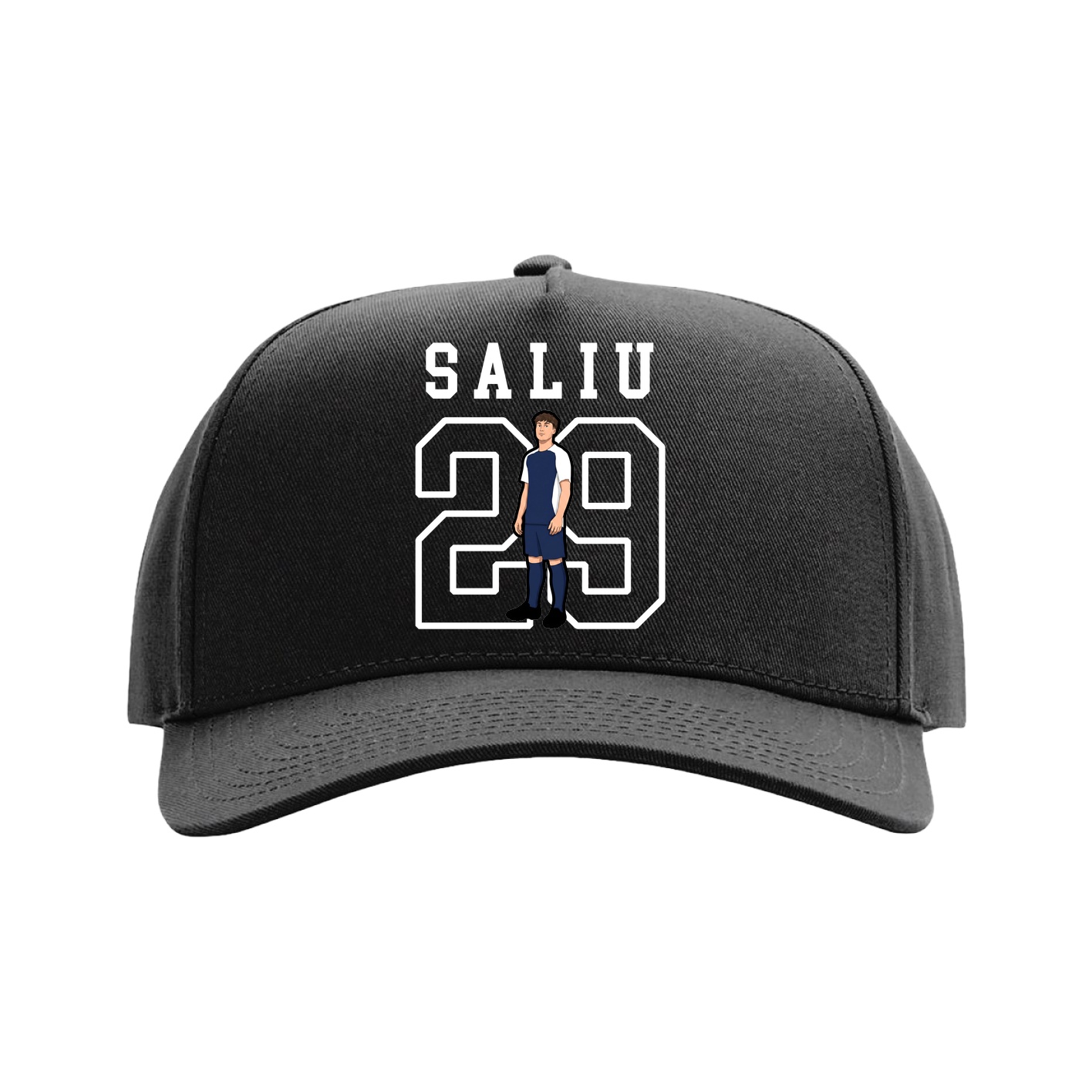 Full Fabric Five-Panel Champ Cap — Shirsey in Black