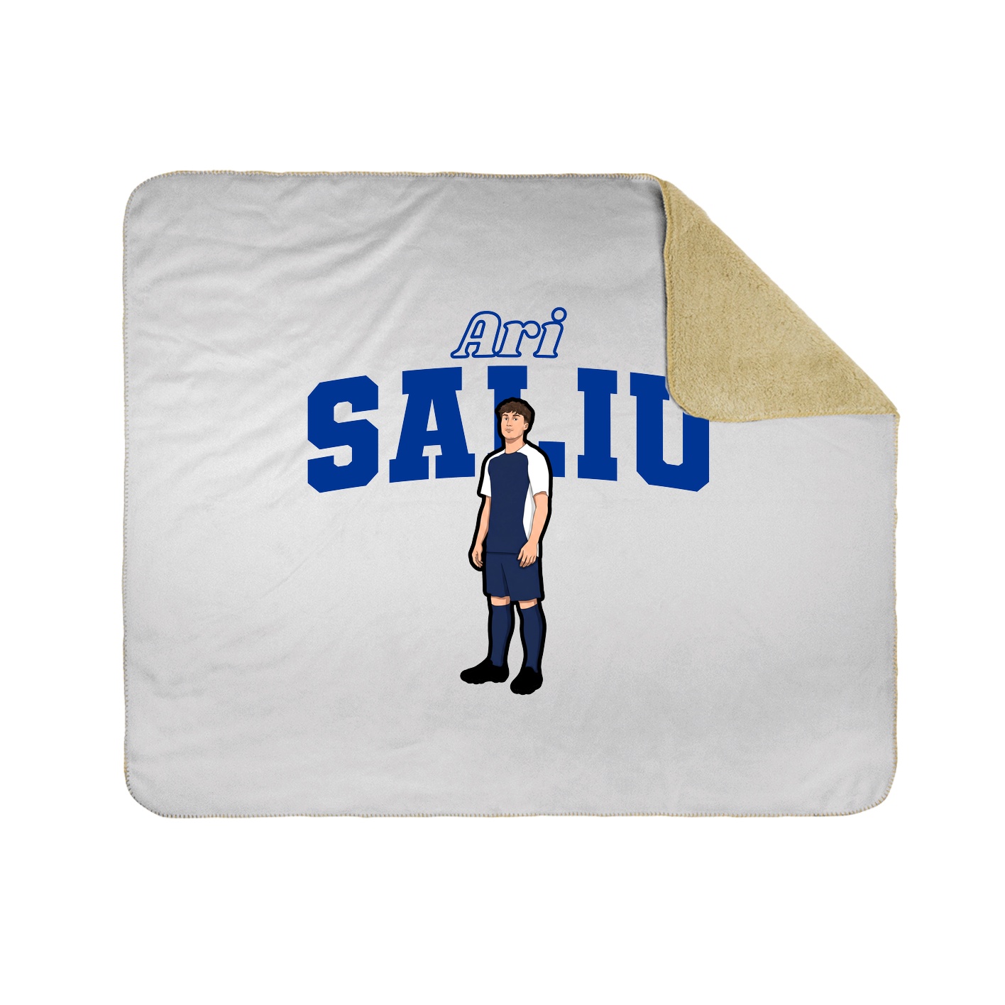 Throw Blanket — Name Arch in White