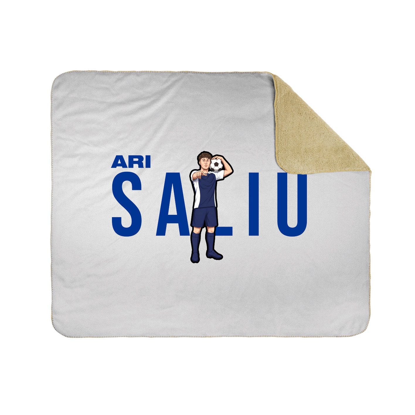 Throw Blanket — Player Name in White