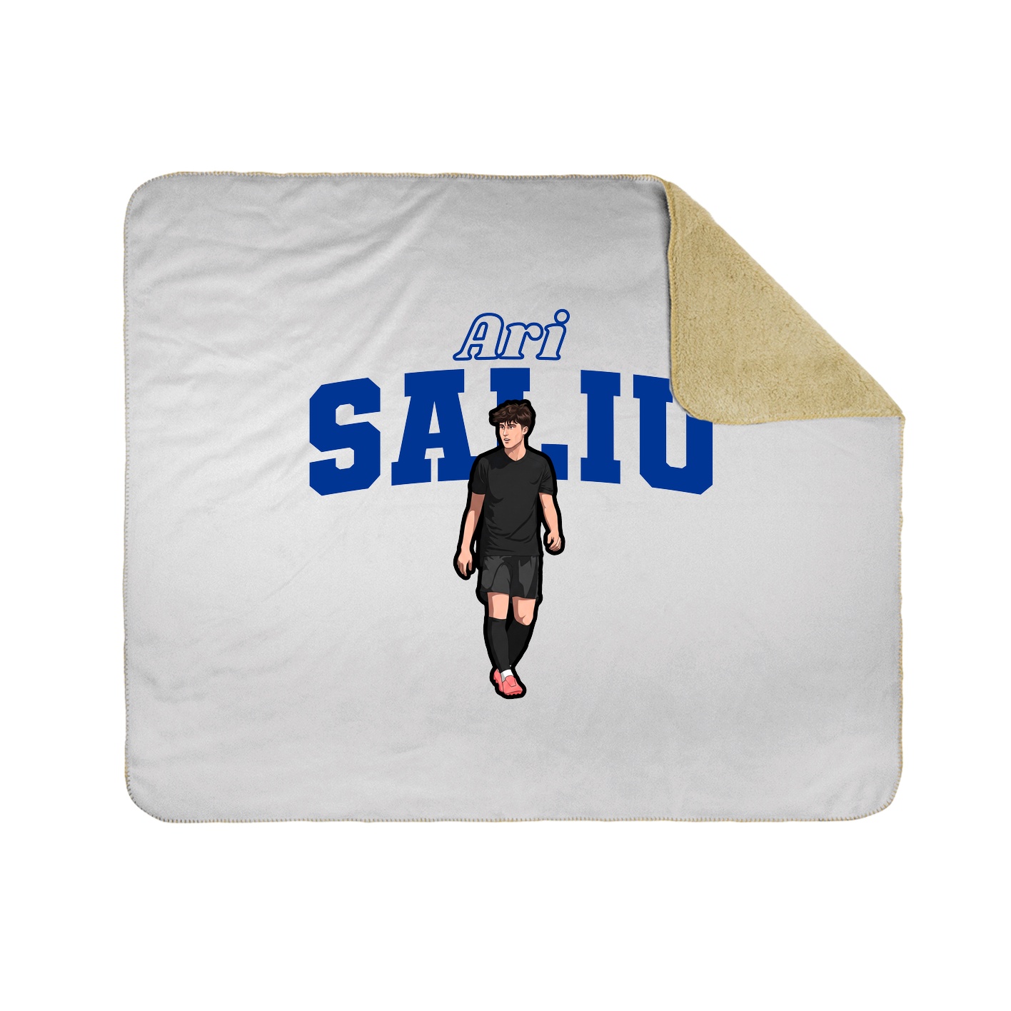 Throw Blanket — Name Arch in White