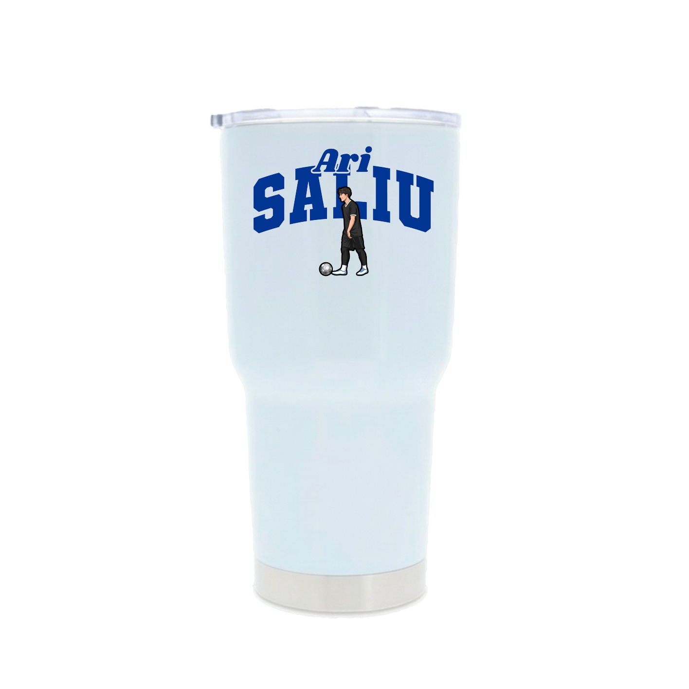 30oz Stainless Steel Tumbler — Signature Arch in White