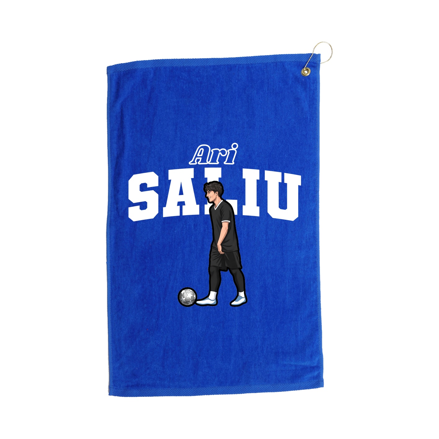 Golf Towel — Name Arch in Royal