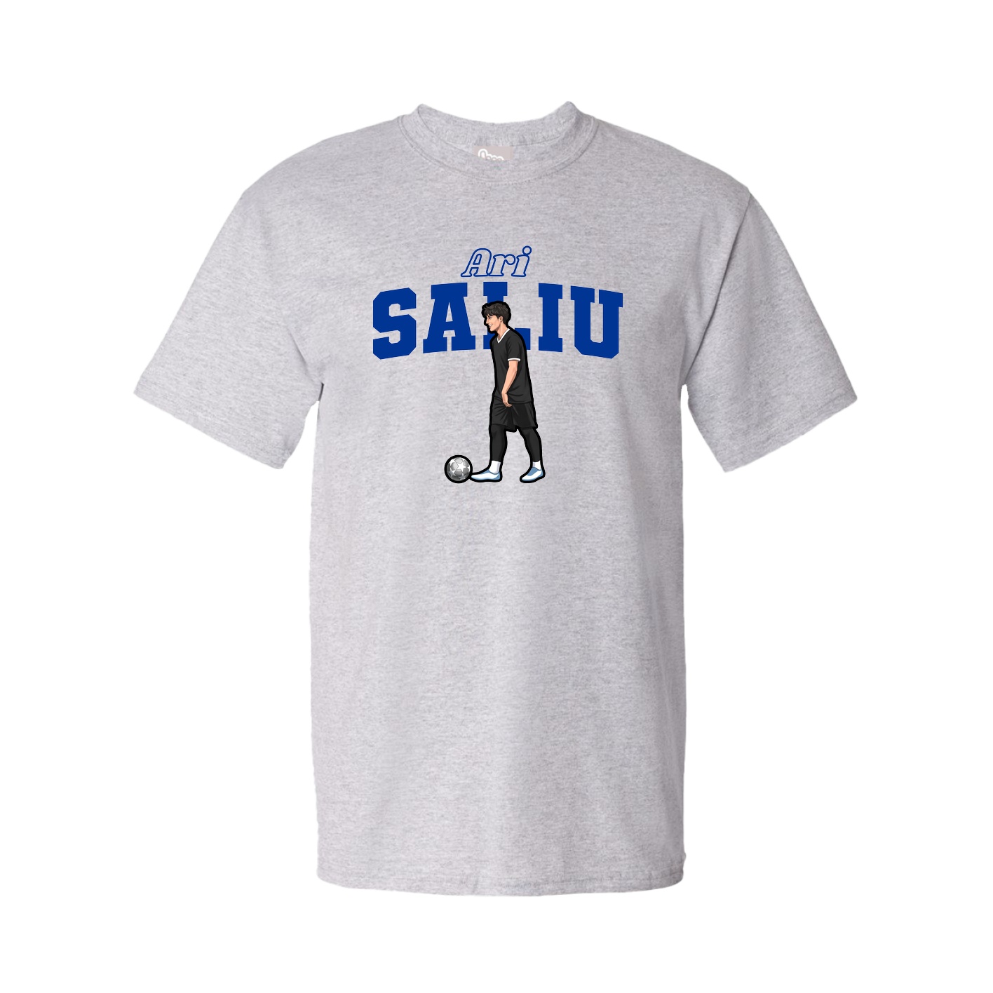 Youth Tee — Name Arch in Grey