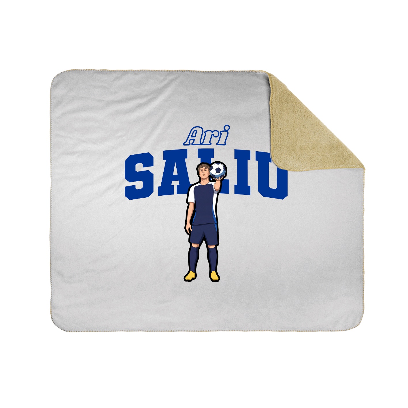 Throw Blanket — Name Arch in White