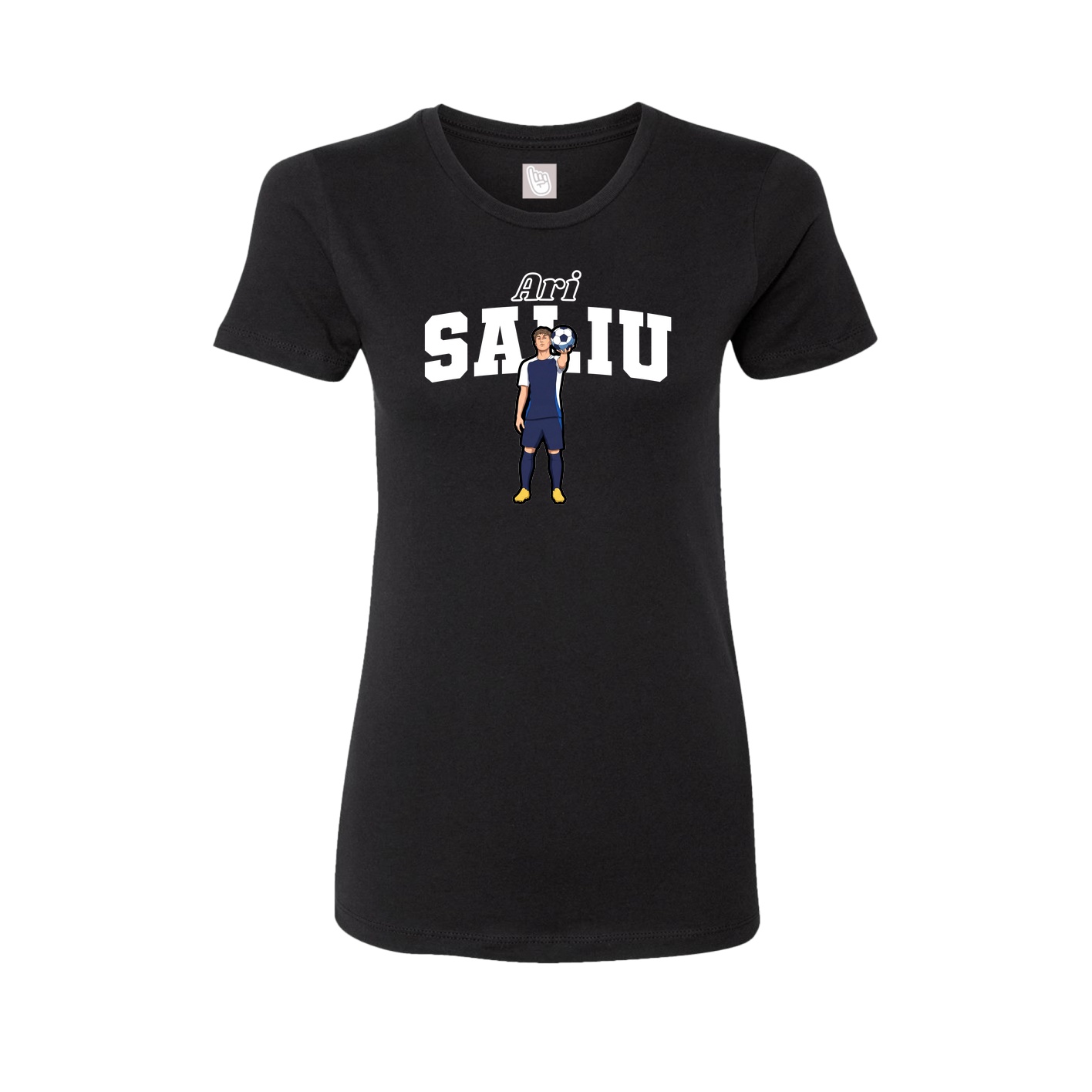 Womens Tee — Name Arch in Black