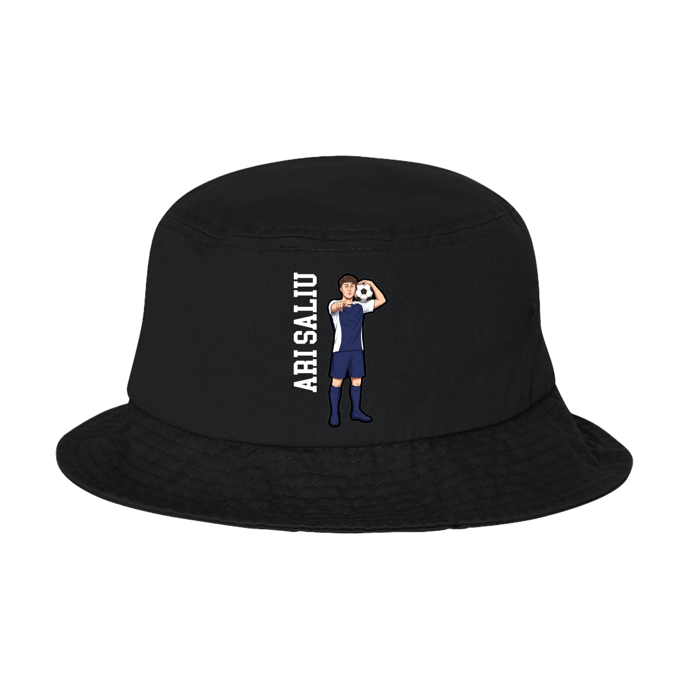 Bucket Cap — Name Vertical in Black