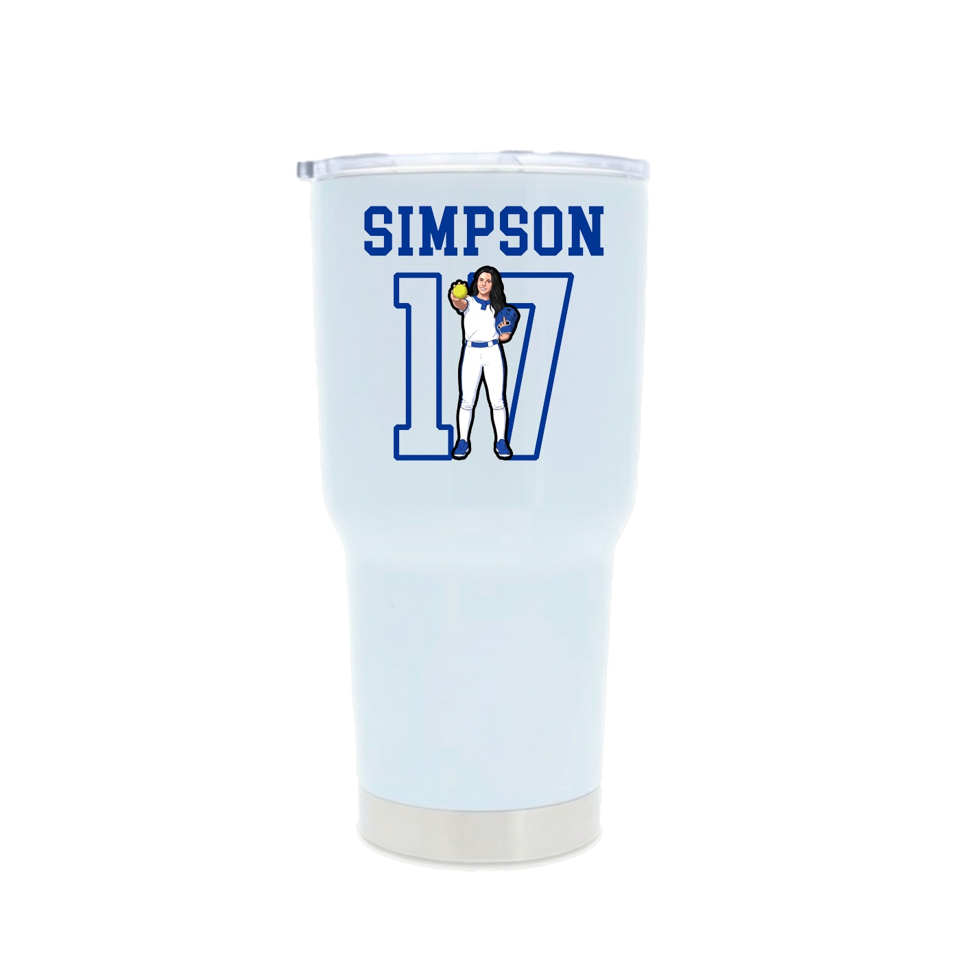 30oz Stainless Steel Tumbler — Shirsey in White