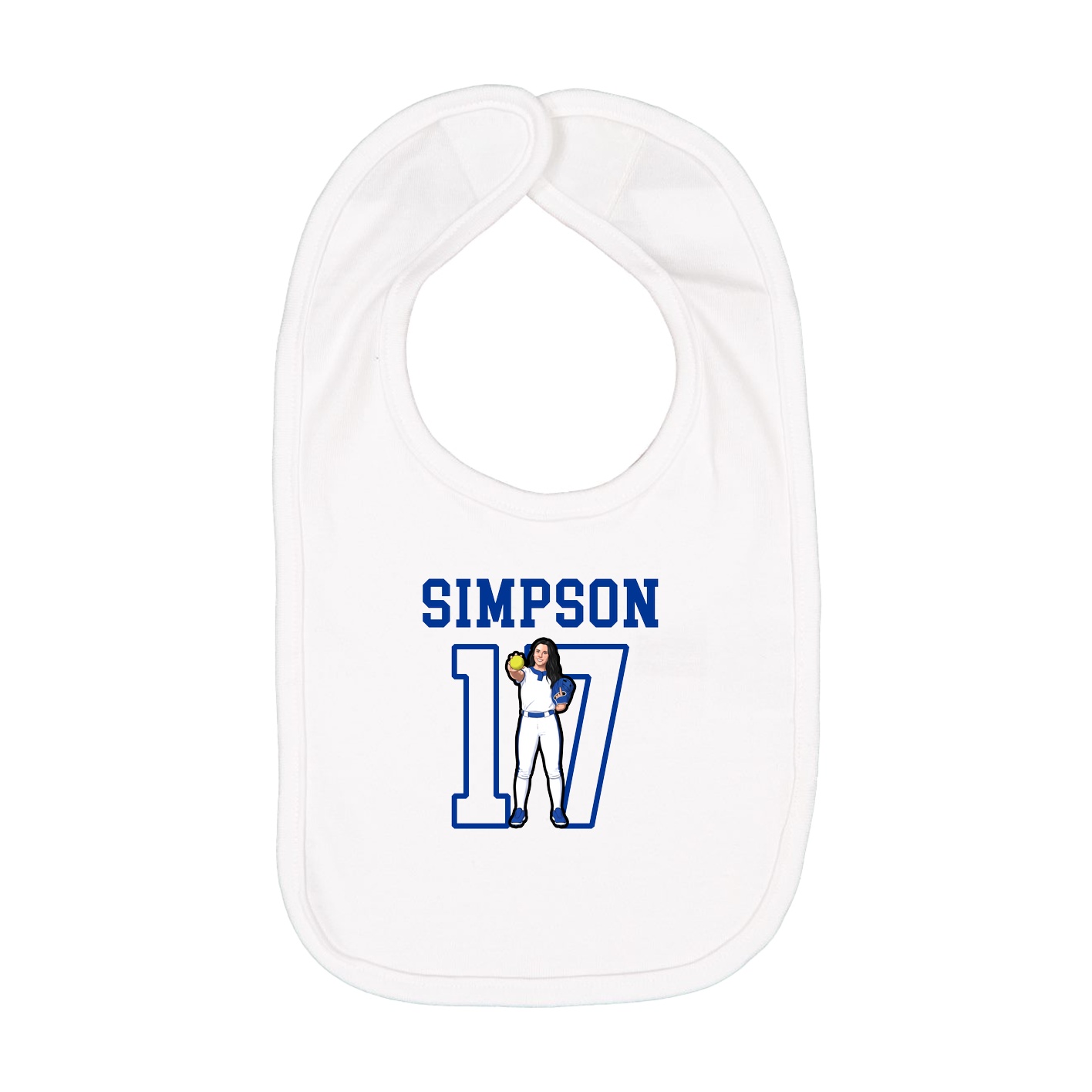 Infant Bib — Shirsey in White
