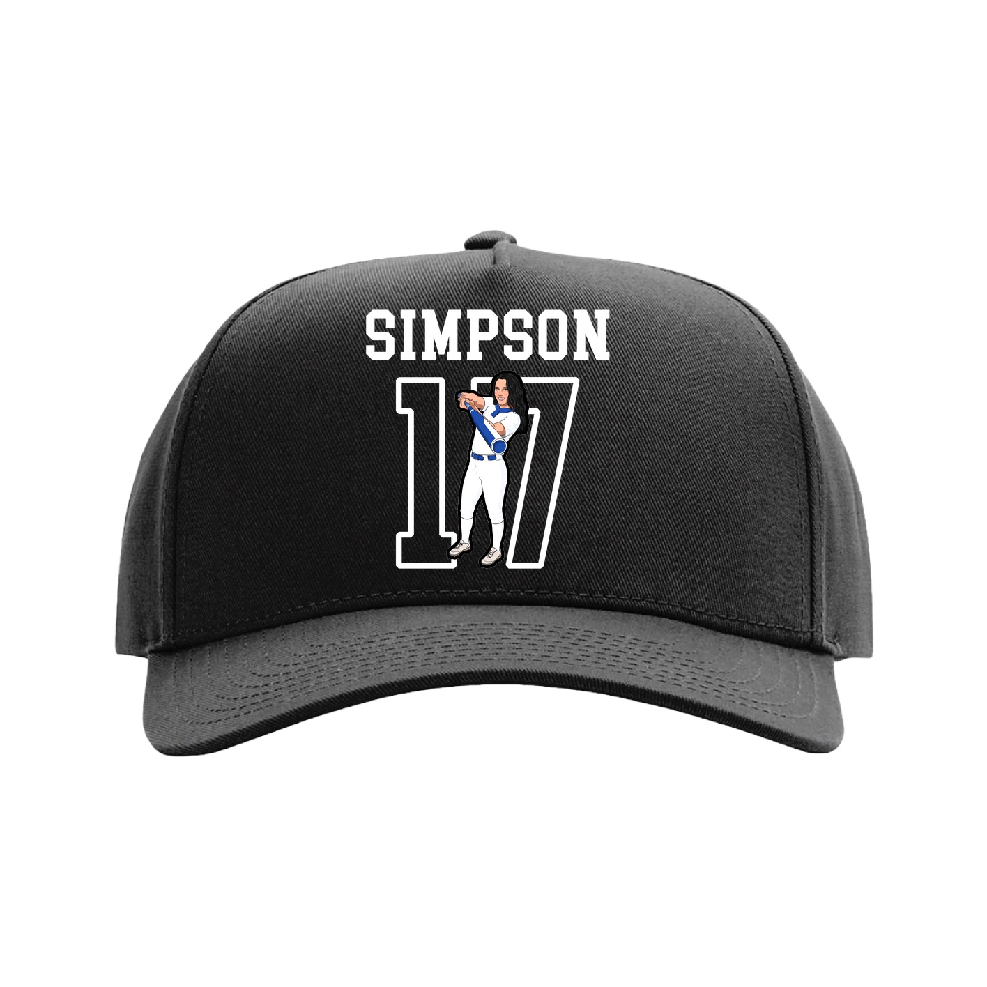 Full Fabric Five-Panel Champ Cap — Shirsey in Black