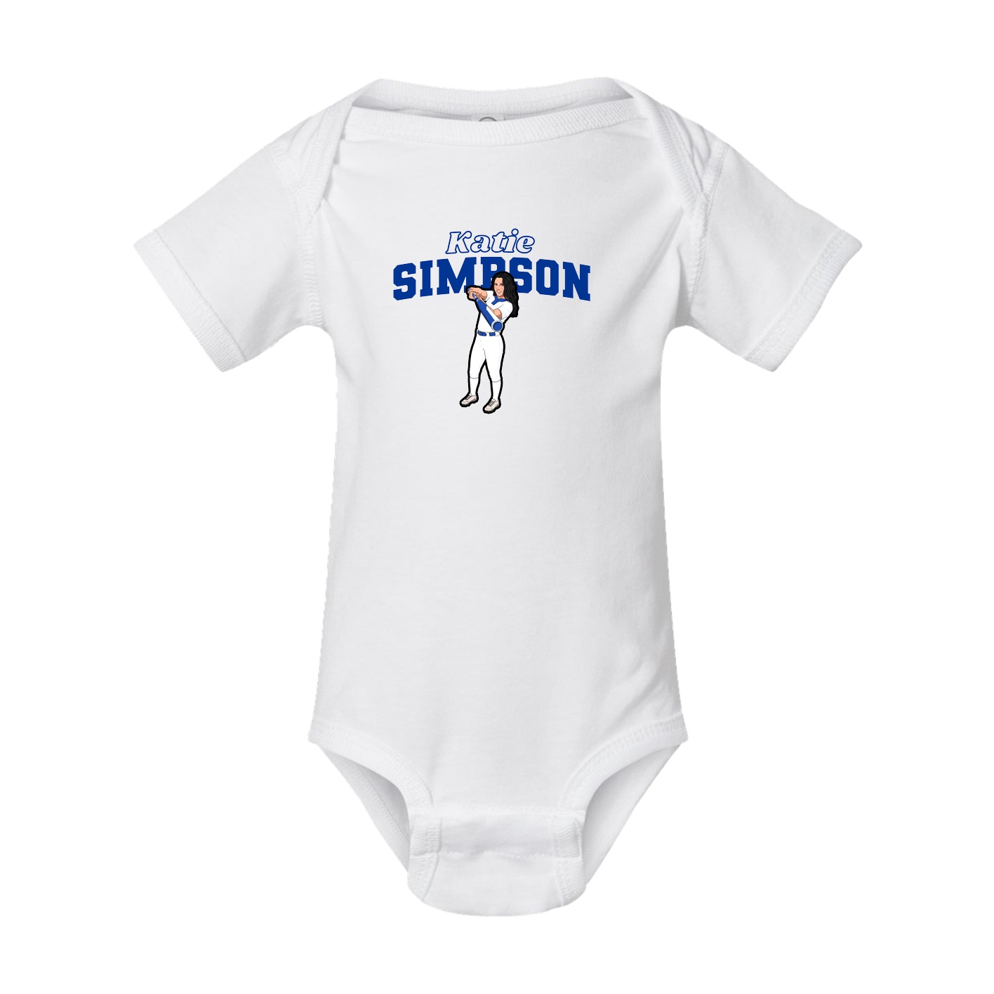 Baby Onesie — Name Arch in White