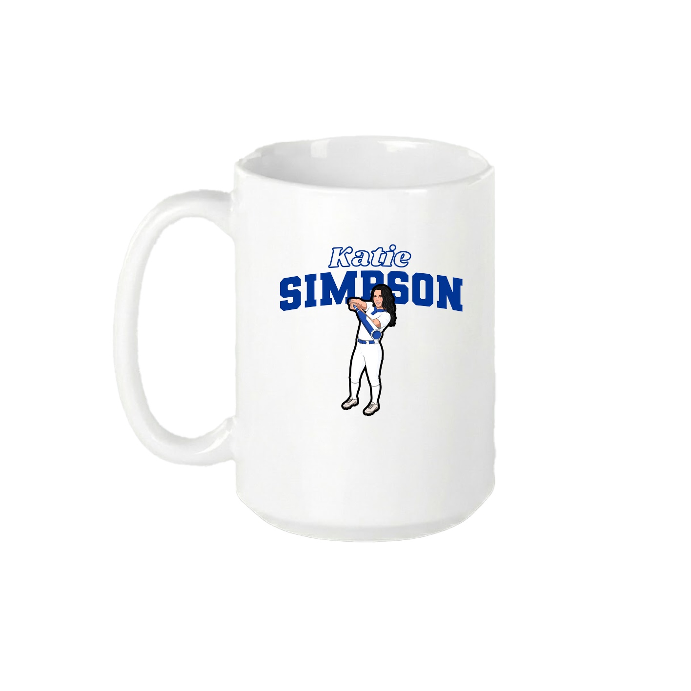 15oz Coffee Mug — Name Arch in White