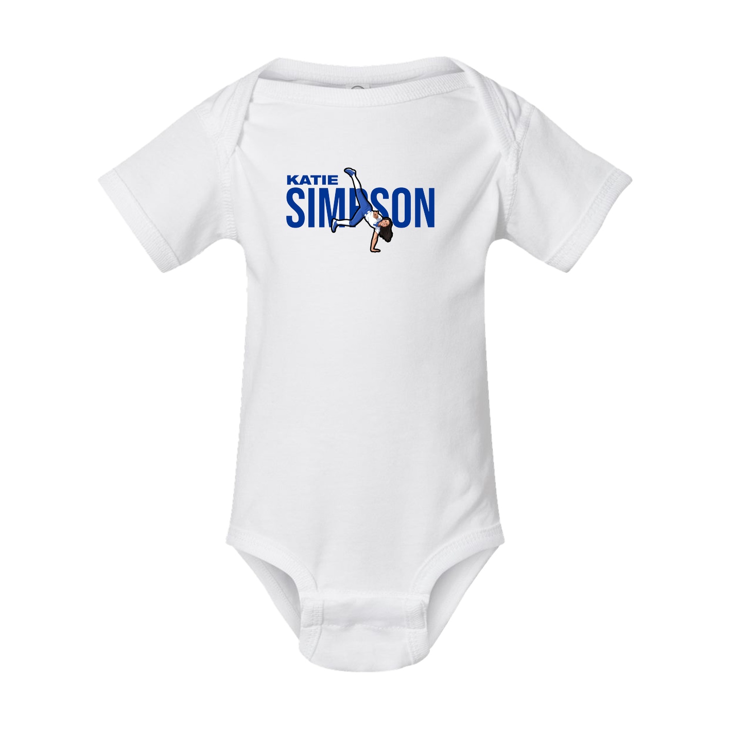 Baby Onesie — Player Name in White