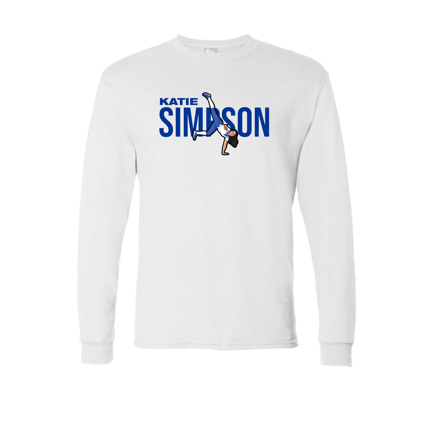 Long Sleeve Tee — Player Name in White