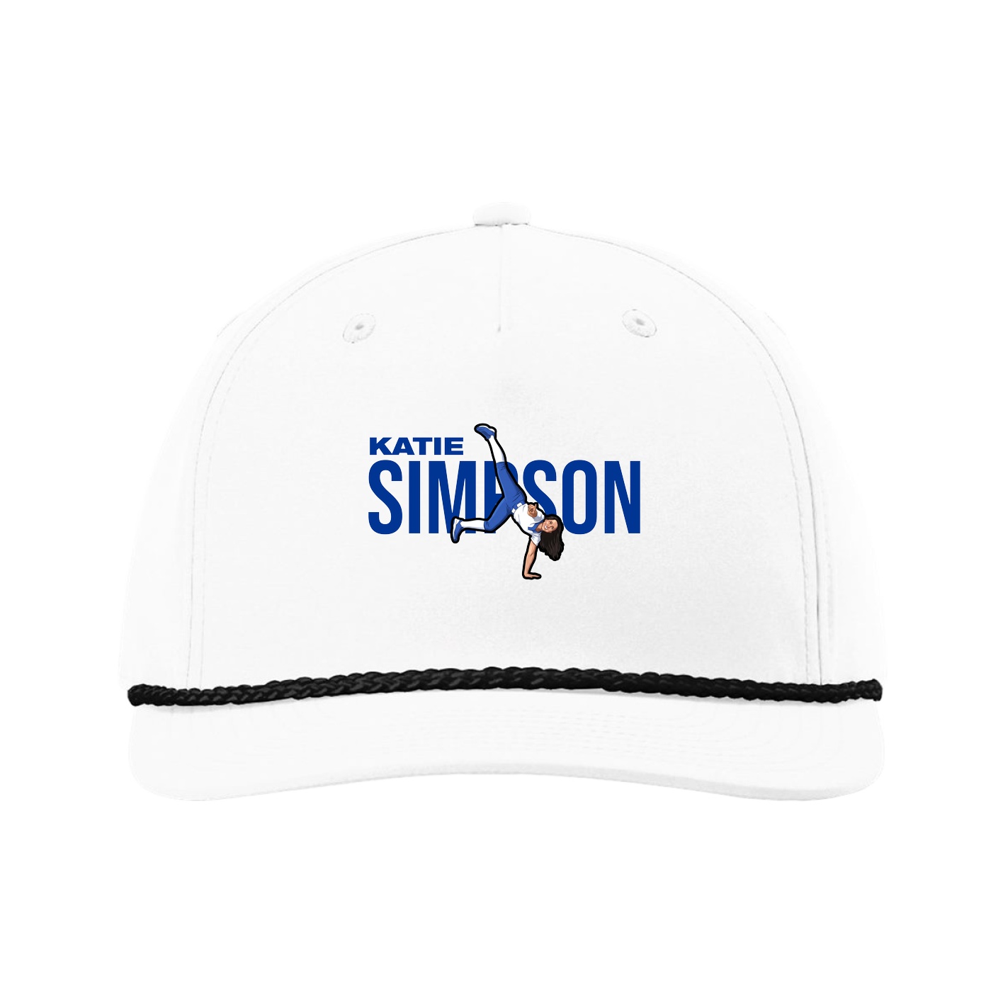 Five-Panel Classic Rope Cap — Player Name in White