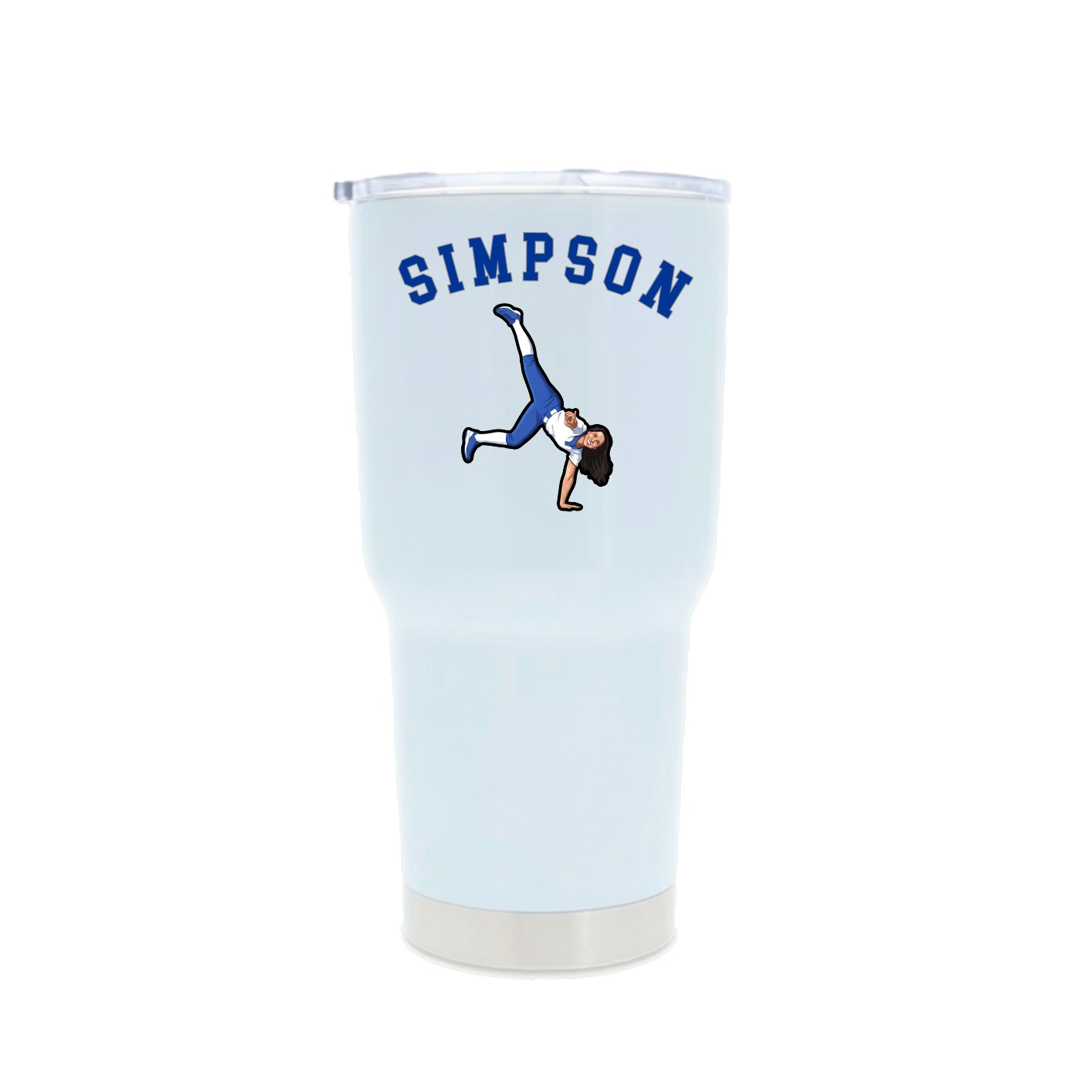30oz Stainless Steel Tumbler — Shirsey Arch in White