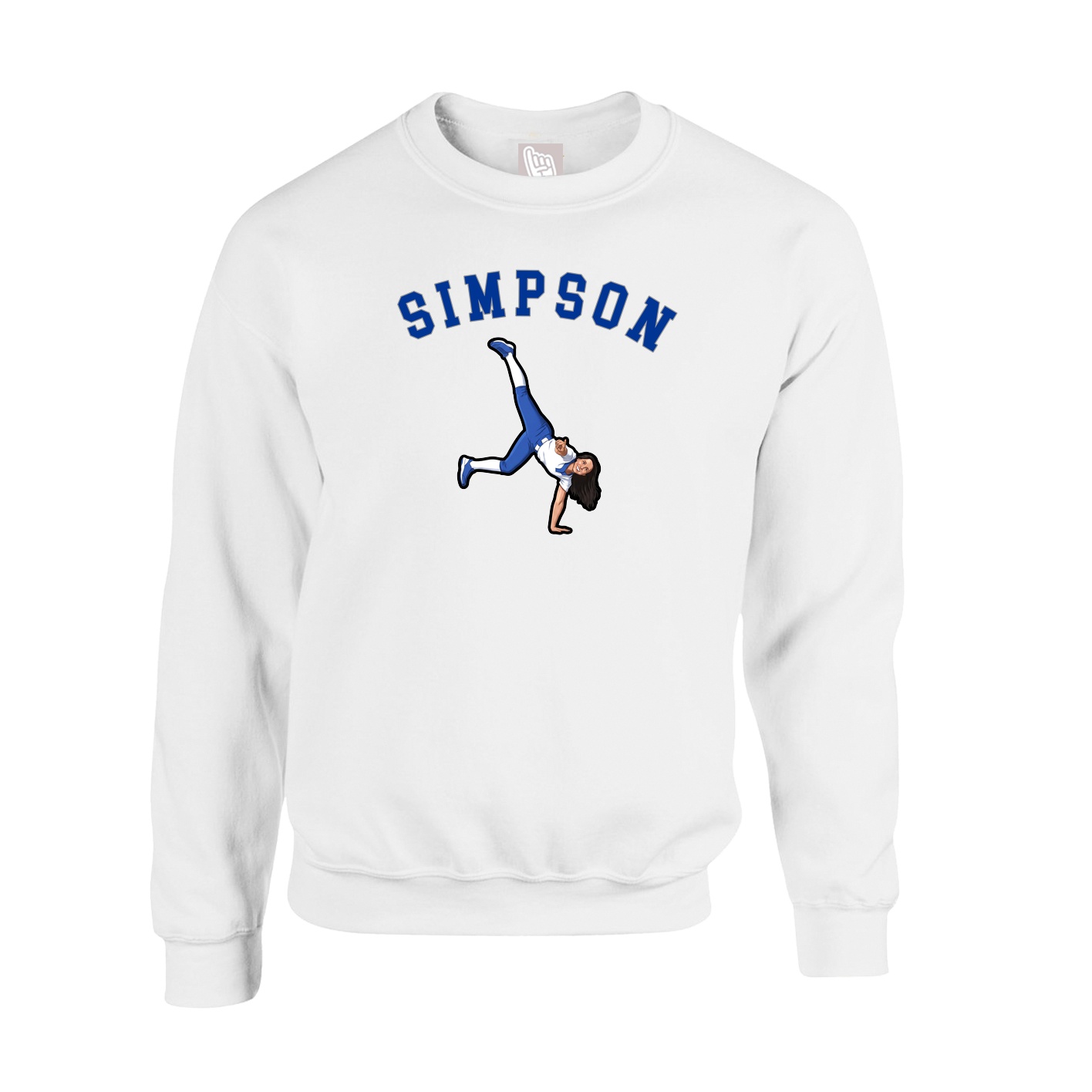 Fleece Crew — Shirsey Arch in White