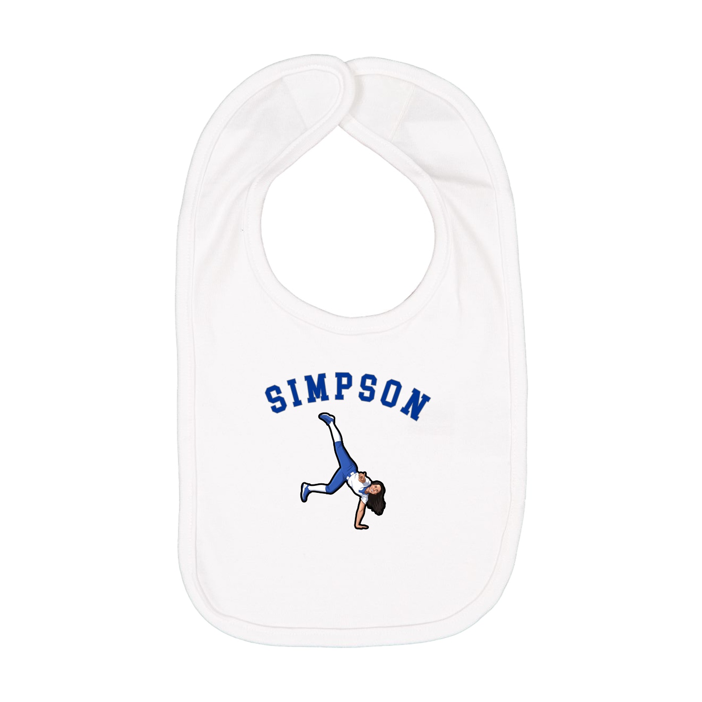 Infant Bib — Shirsey Arch in White