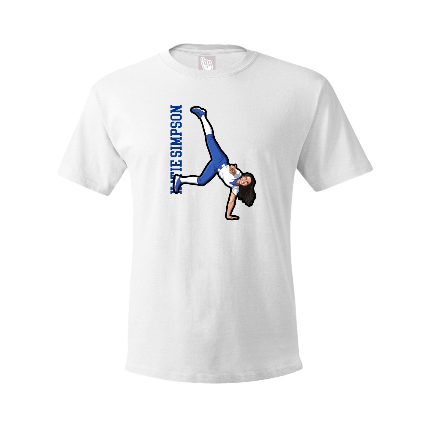 Youth Tee — Name Vertical in White