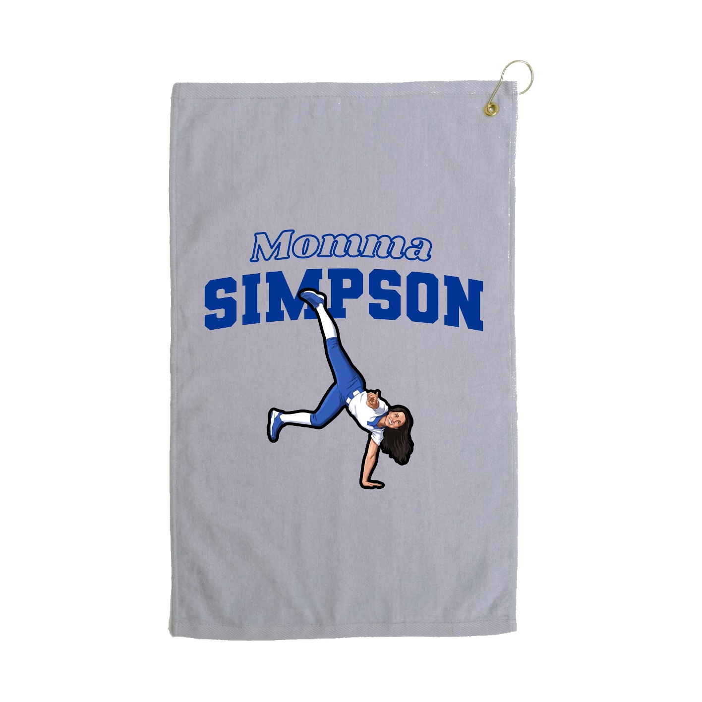 Golf Towel — Mothers Day Block in Grey